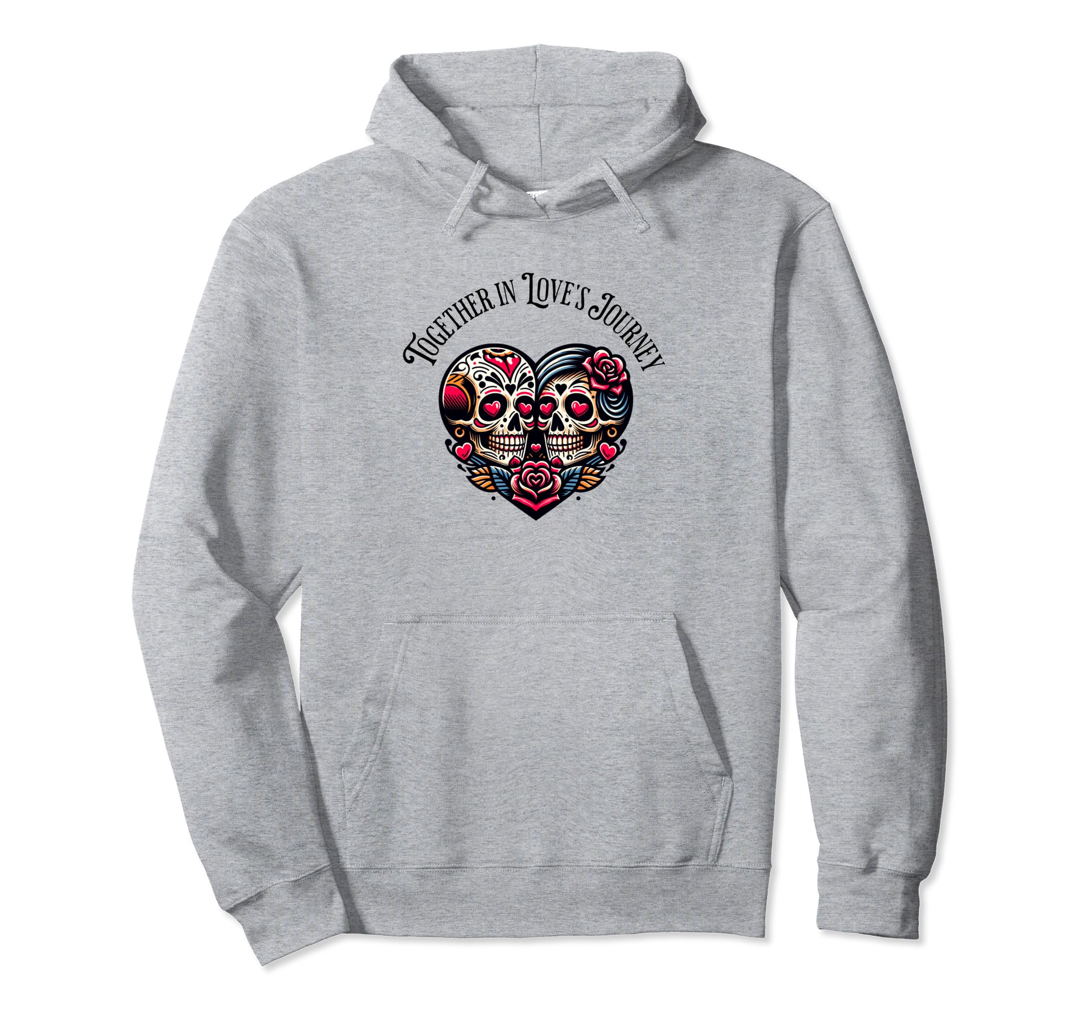 Valentine Skull Couple Loving And Romantic TeeValentine Skull Couple Loving And Romantic Pullover Hoodie