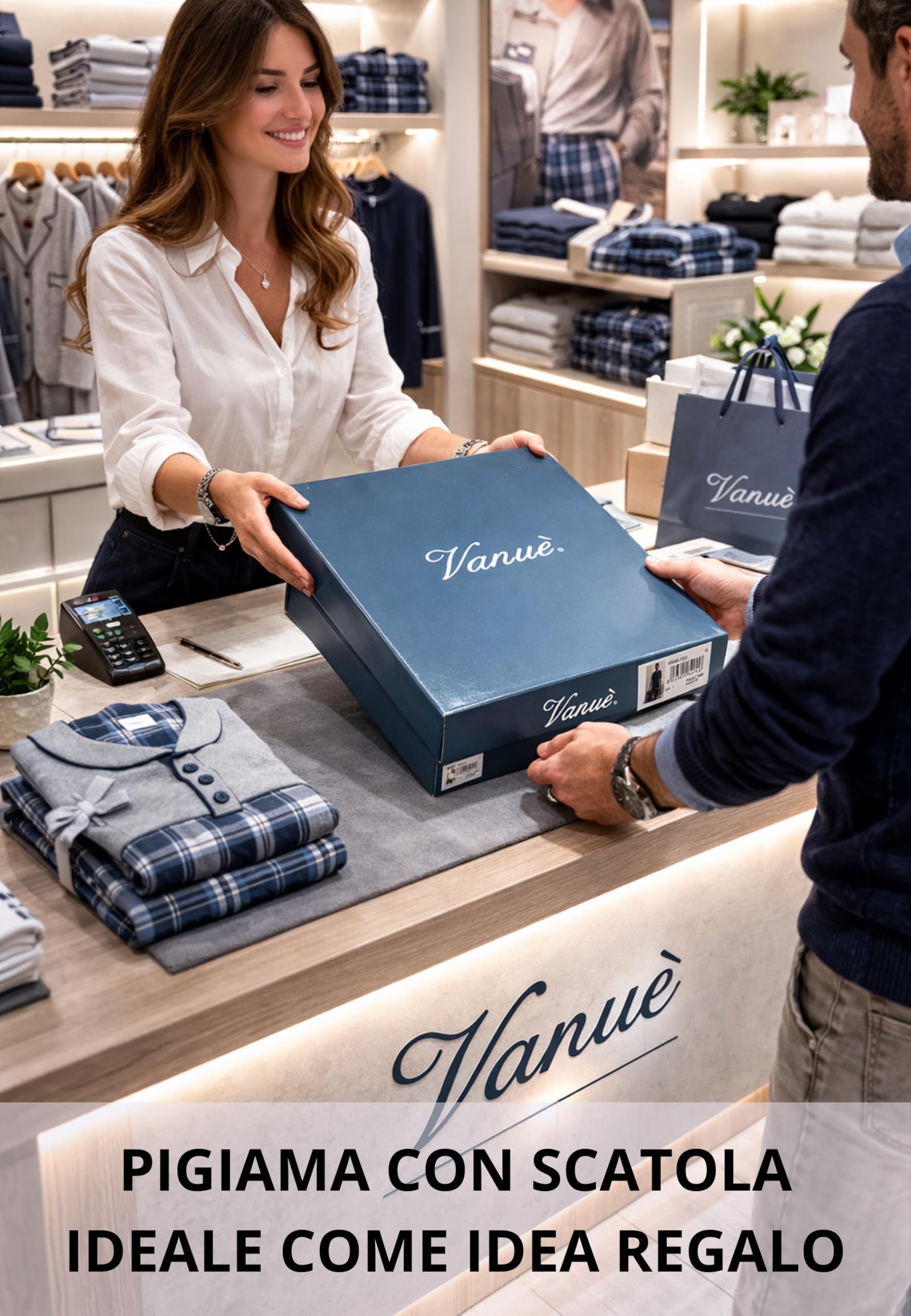 Intimitaly Vanuè - Pigiama Uomo Cotone Lungo 100%, Maglia Maniche Lunghe e Pantalone, Leggero e Traspirante, Primavera Estate