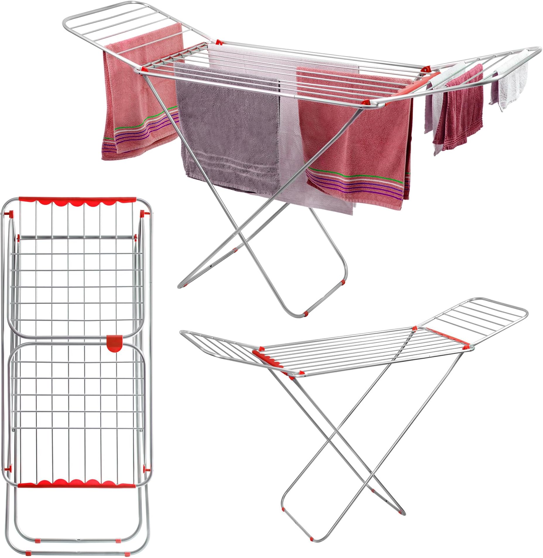 EUROGOLD Wäscheständer Klappbar - 18m Trockenlänge Made In Europe