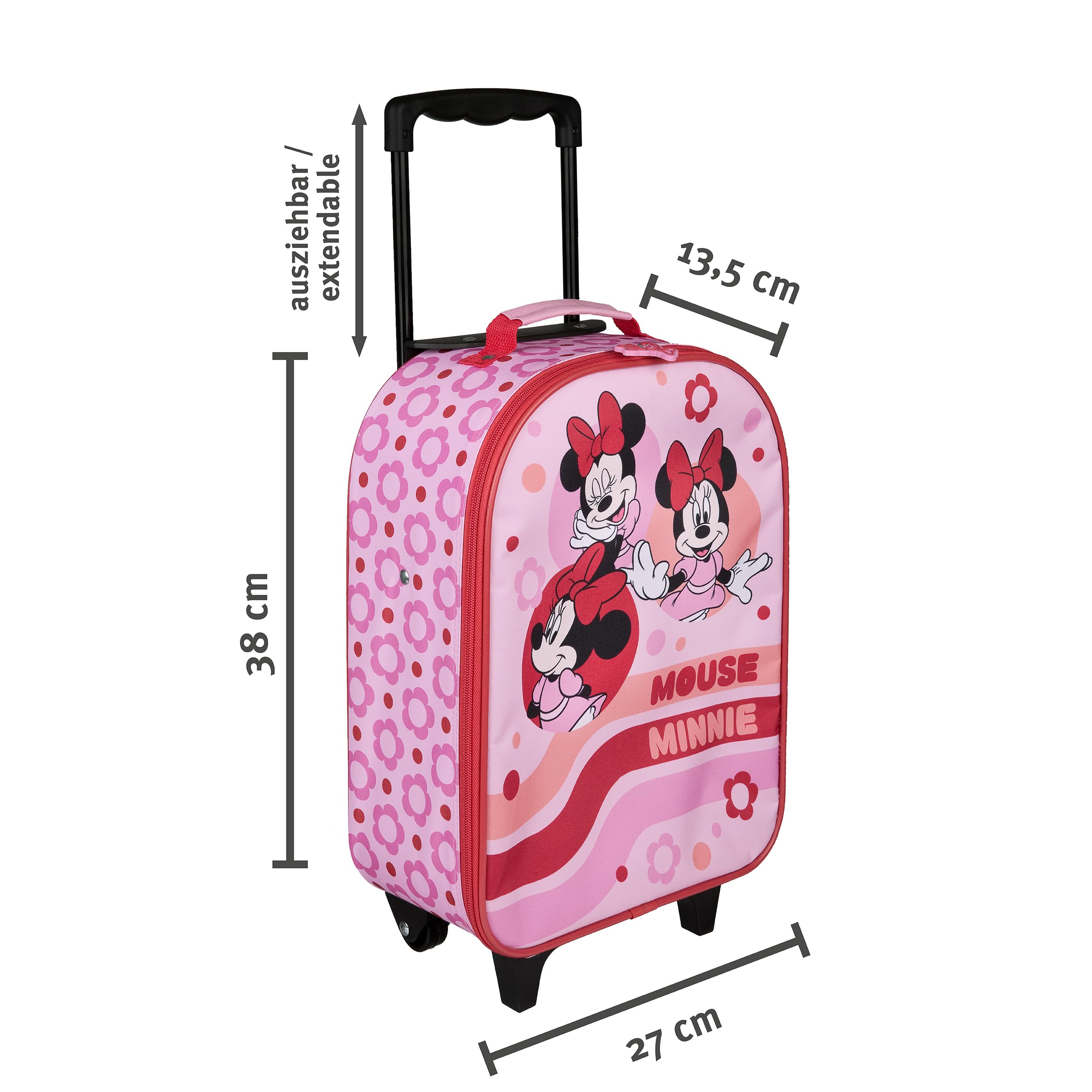 Undercover - Kinder Trolley - geräumiges Hauptfach - idealer Reisebegleiter - verstellbare und fixierbare Teleskopstange