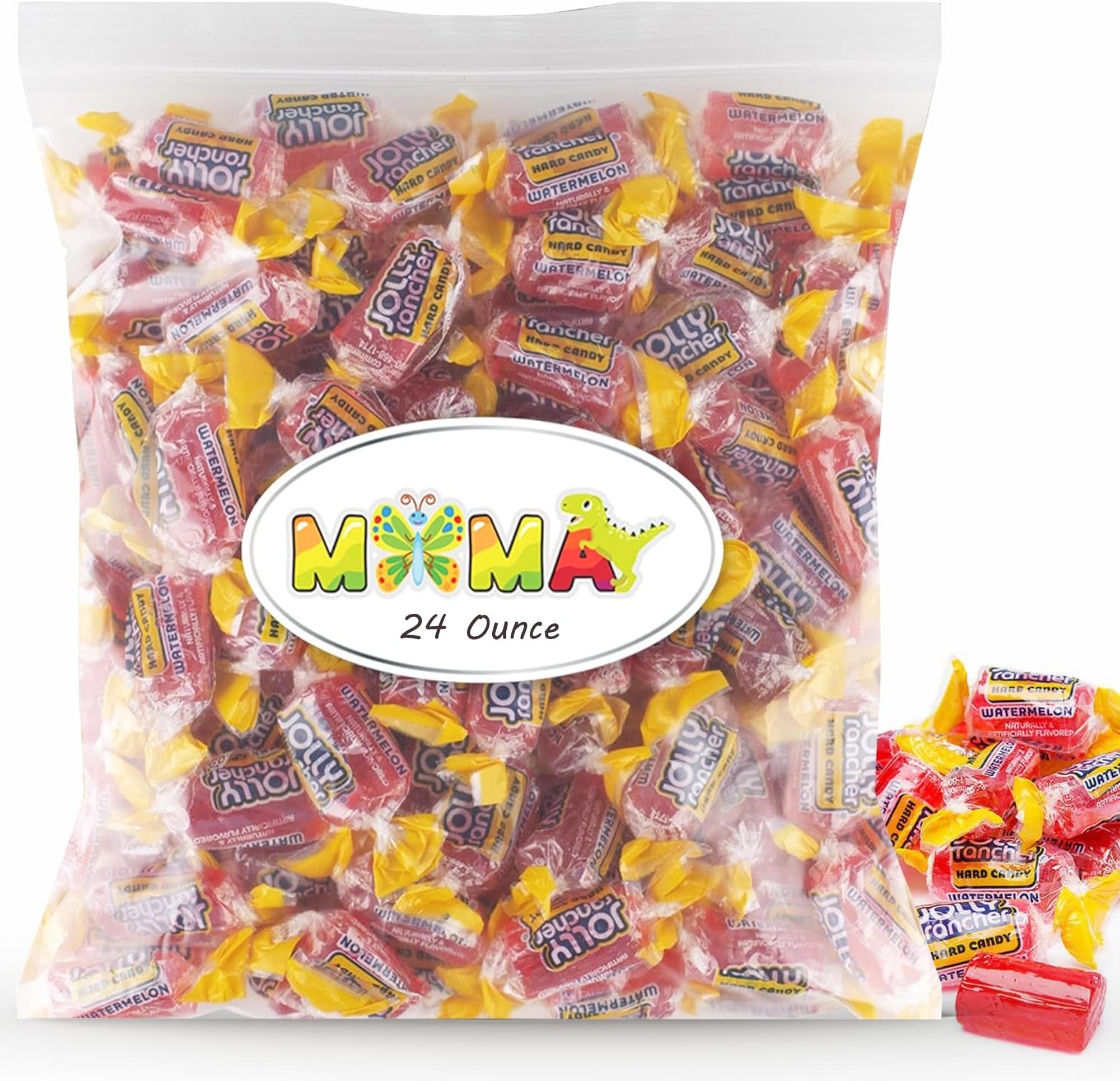 Bulk Watermelon Hard Candy Bulk Bag 1.5 lbs – Made from Jolly Rancher Candy – Repackaged by Mima Mima – Mothers Day Candy, Basket Stuffers & Fillers