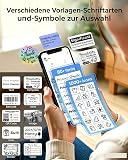 Phomemo M110 Etiqueteuse Bluetooth, imprimante Etiquette Autocollante | Imprimante thermique Etiquettes pour Écoles, Foyers, Bureaux, Entreprise, Codes Barres et QR, Logos, avec 5000+ modèles, Noir - 5