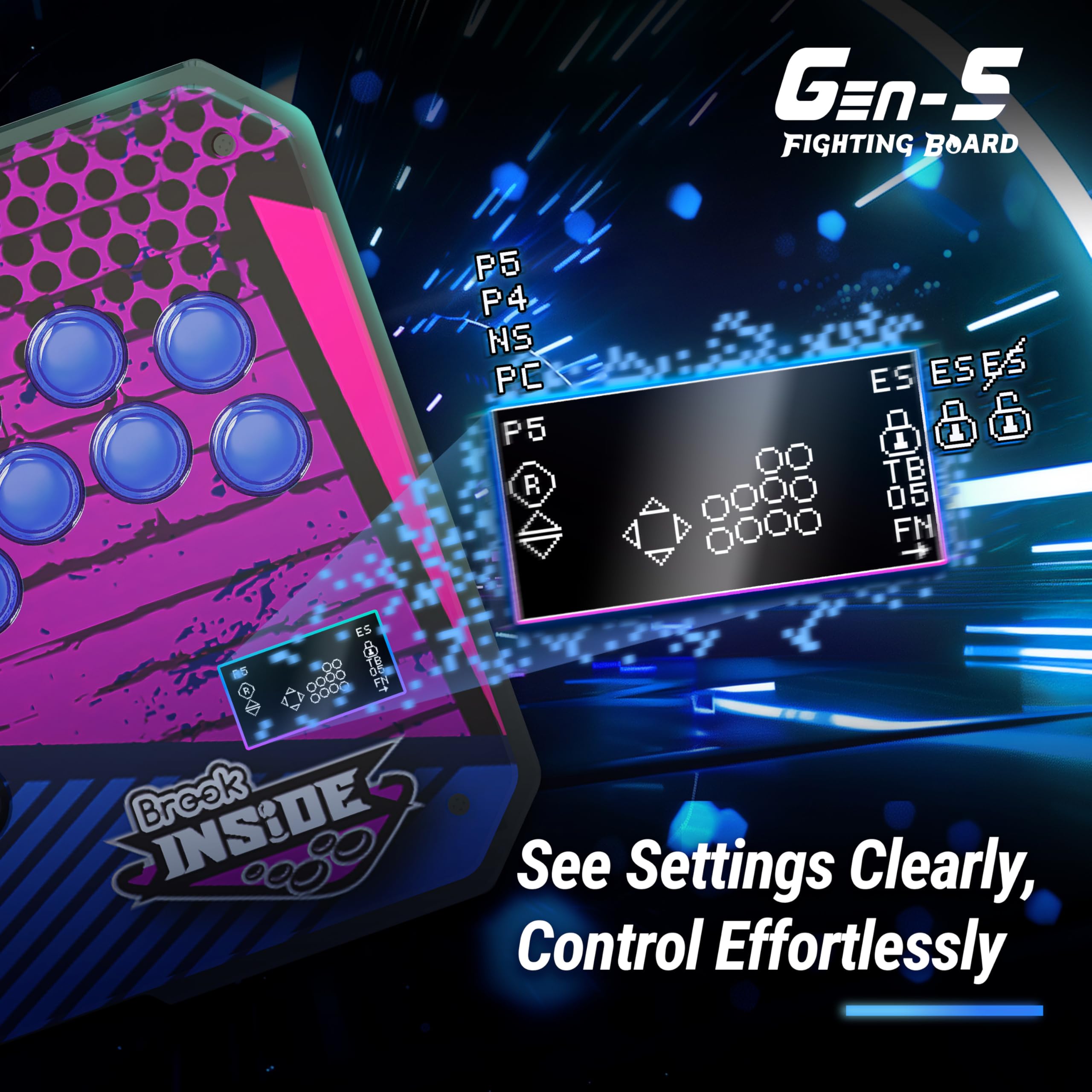 Brook Gaming GEN 5 Fighting Board Multi-Platform PS5 PS4 NS PC