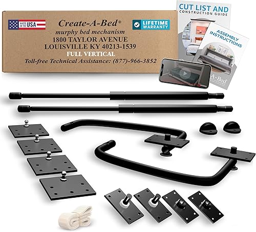Miniatura 6 de Create-A-Bed Kit de cama Murphy Deluxe de tamaño completo, horizontal
