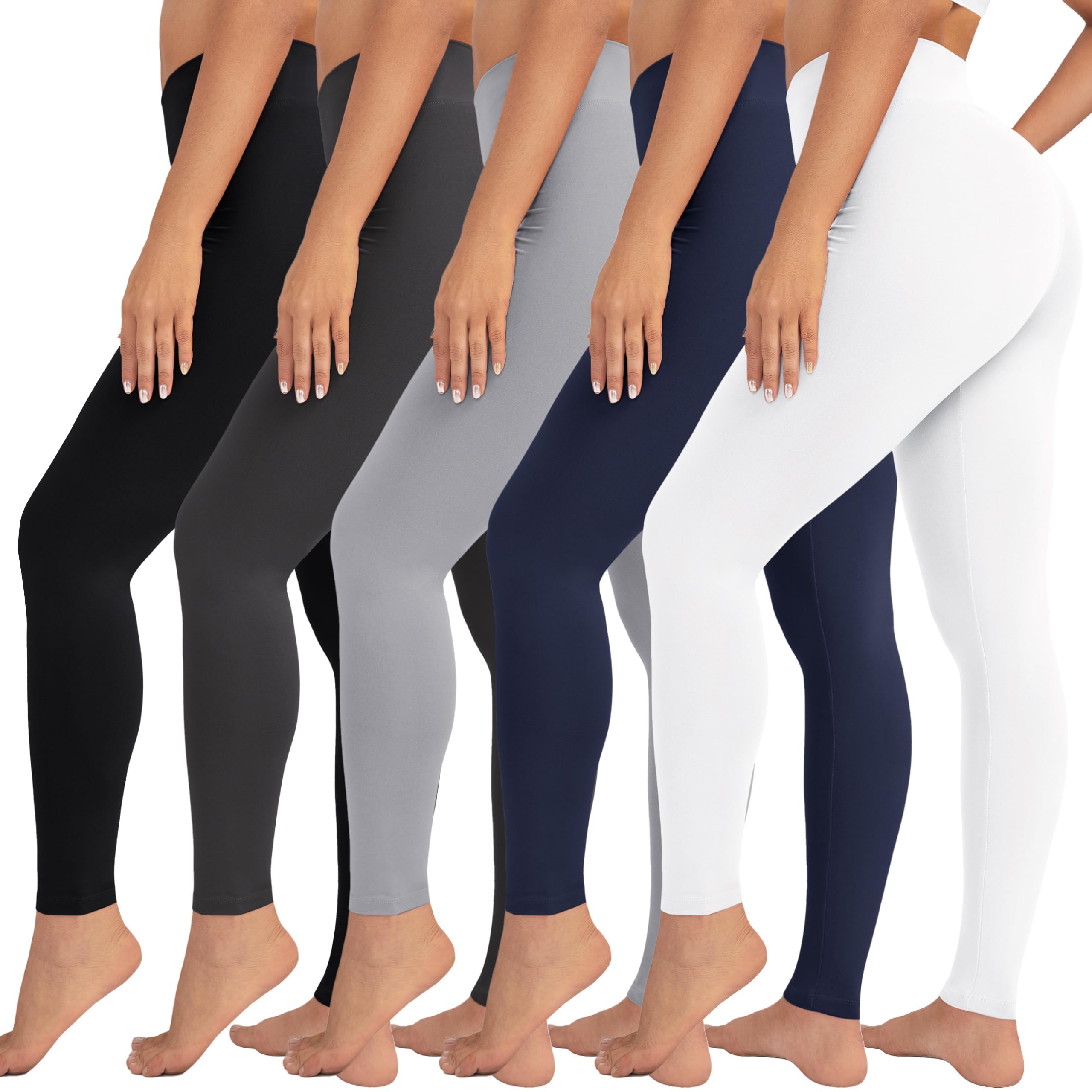 VALANDY High Waisted Leggings for Women Stretch Tummy Control Workout Running Yoga Pants Reg&Plus Size