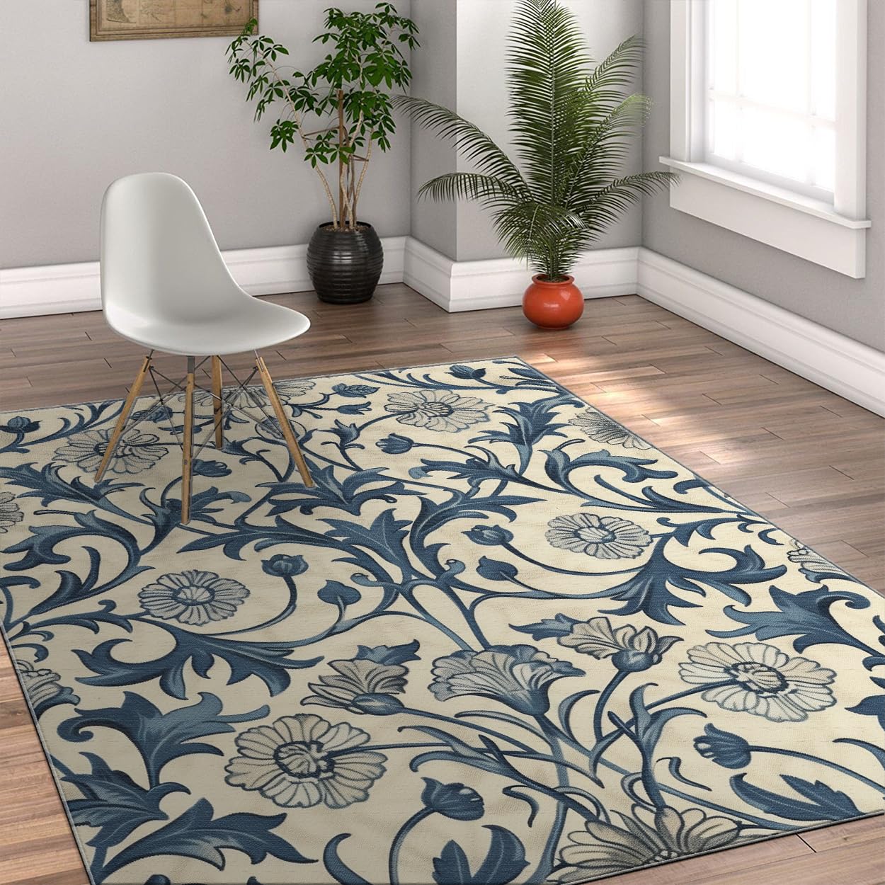 Tapis botanique doux 180x240cm pour créer un cocon chaleureux dans la chambre