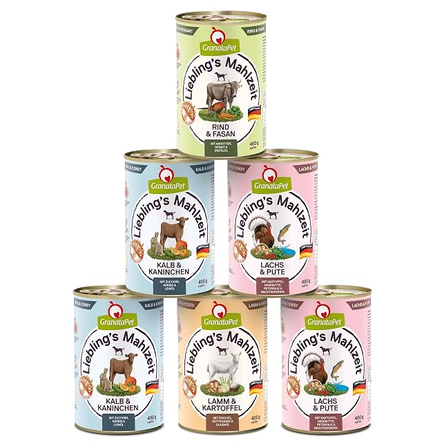 GranataPet Liebling's Mahlzeit Pack 3 de Prueba de alimento húmedo para Perros, alimento Completo sin Cereales