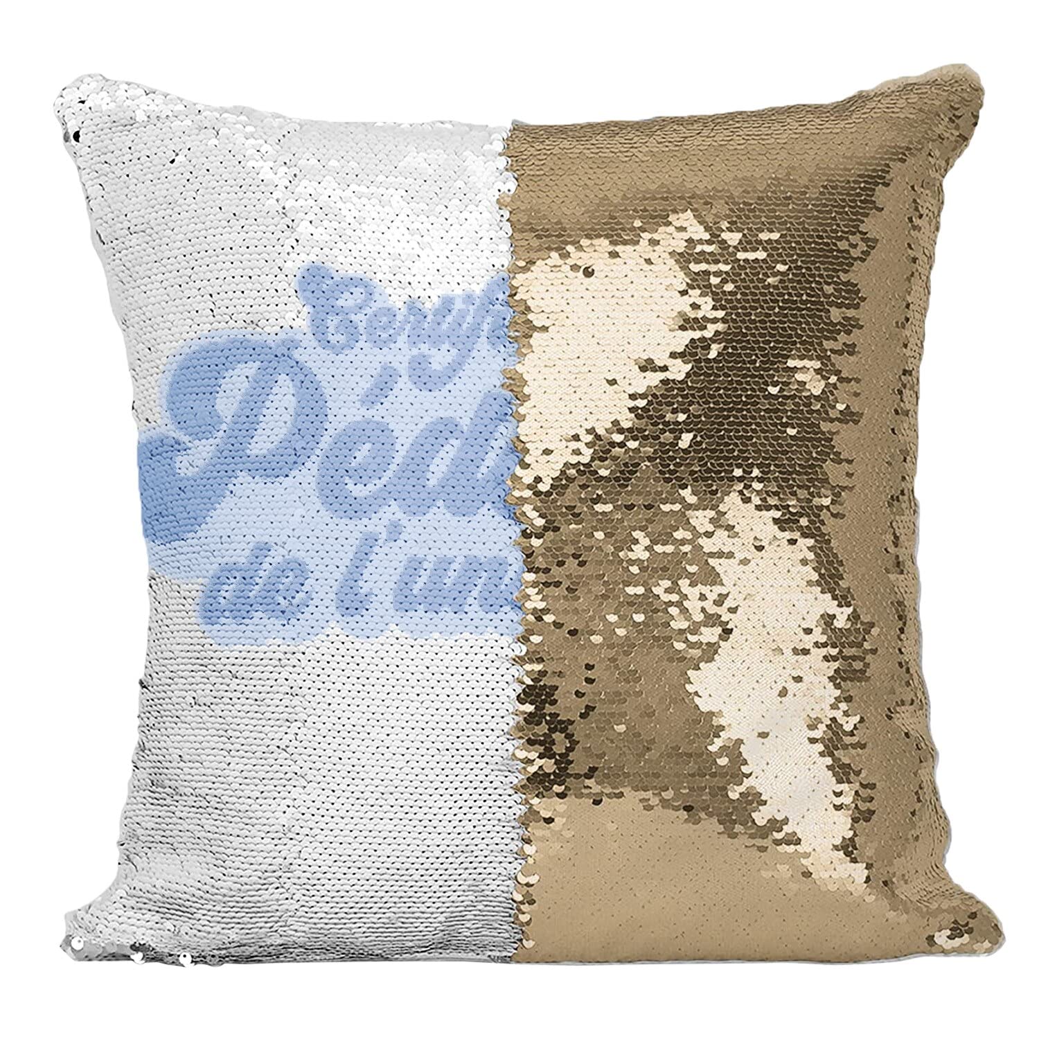 Coussin sequin paillettes doré sublime le bureau de la meilleure pédiatre