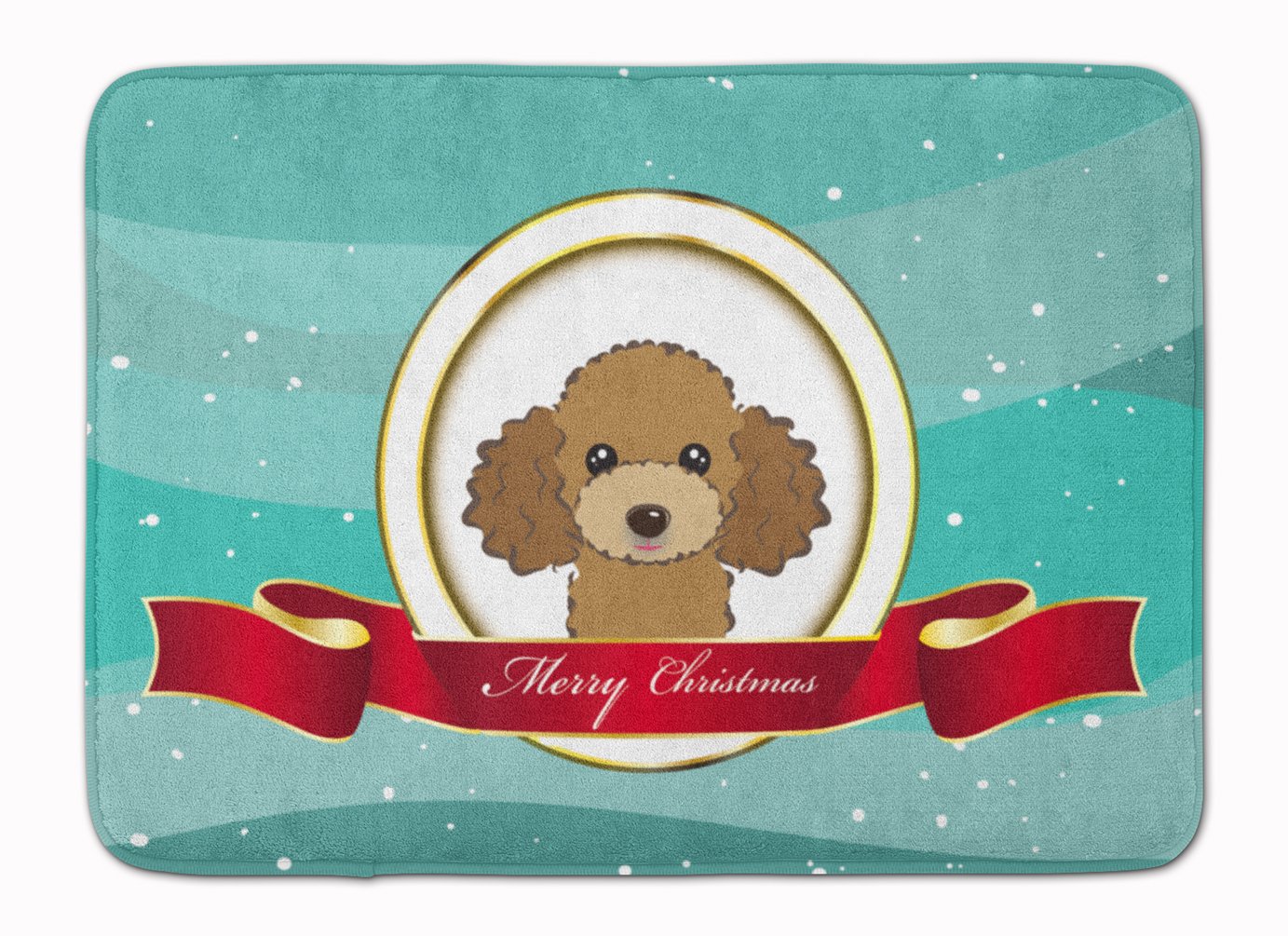 Tapis caniche Merry Christmas, le cadeau idéal pour amoureux de chiens