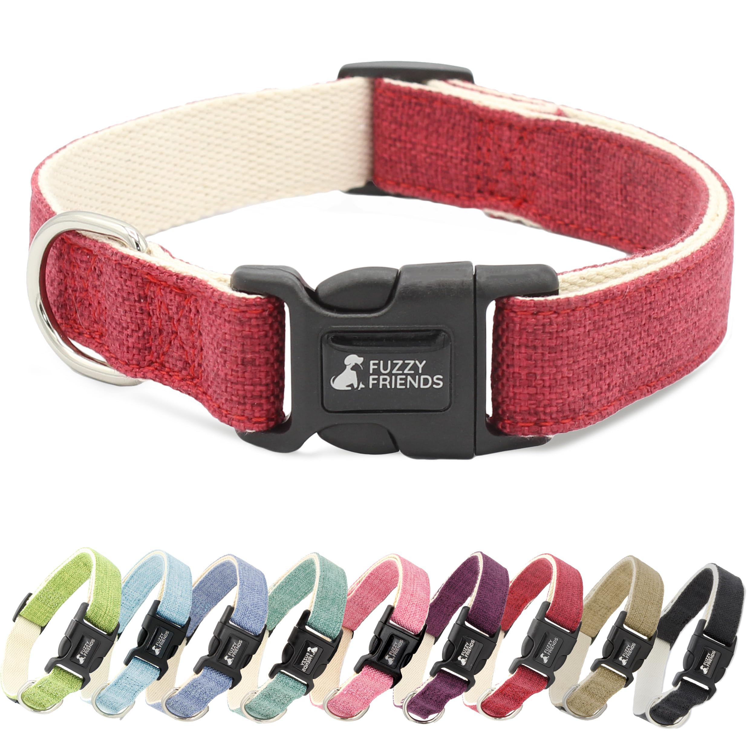 Fuzzy Friends Hemp Dog Collar