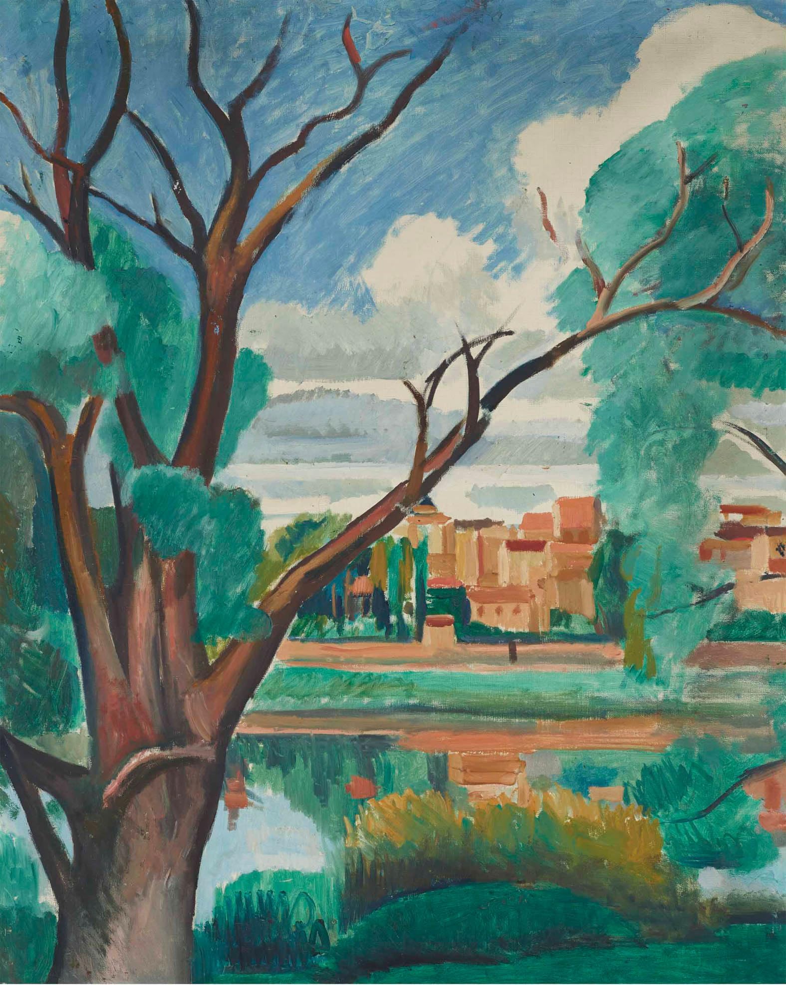 GYTRI CGFHJ André Derain Poster Vintage Wall Art Picture《Carrieres-Sur-Seine》by André Derain Prints Scenery Canvas Painting For Home Decor 40x50cm Unframed