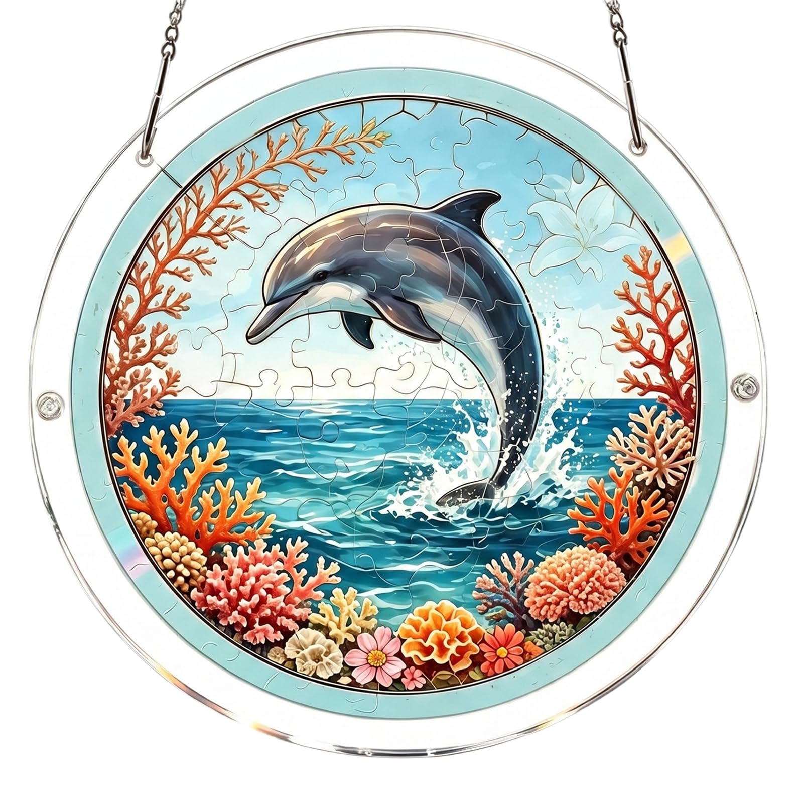 Acrylic Jigsaw Puzzle Suncatcher | 83 Pieces Acrylic Puzzles Suncatchers For Windows Hanging | Stained Glass Window Puzzle Sun Catcher For Adult | Aesthetic Diy Arts & Crafts For Home Decor