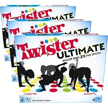 Hasbro Gaming Twister Ultimate Bigger Mat, More Coloured Spots, Family, Kids Party Game Age 6+; Compatible with Alexa Pack of 3