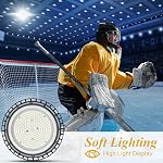 4Pack 100W LED Lumière de haute baie UFO Lumières Shop Lights pour Garage LED Lampe de travail pour l'atelier Garage Entrepôt installations lumineuses d'usine