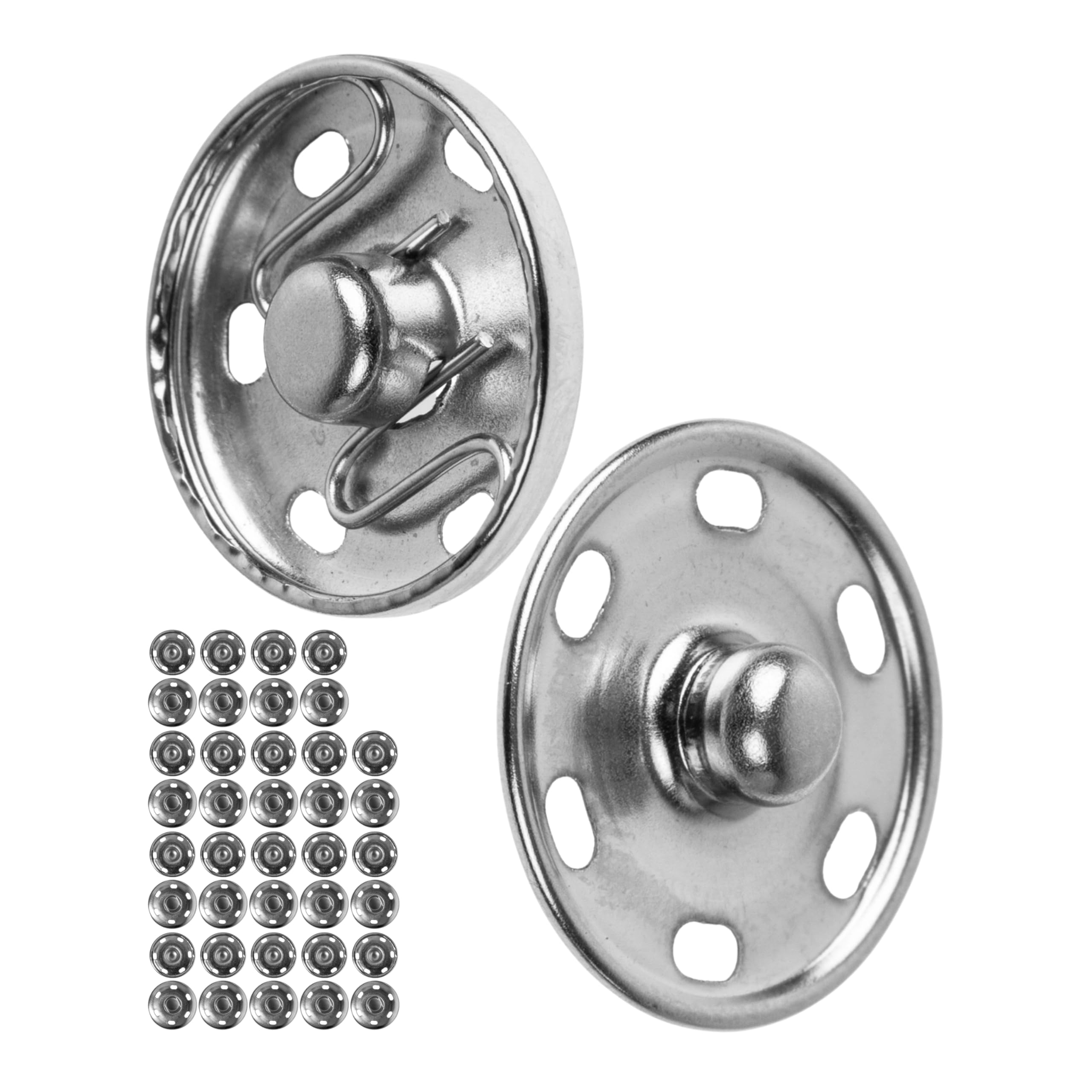 50 Bottoni Automatici In Metallo - Chiusure A Scatto Per Cucito Fai Da Te - Foto 3