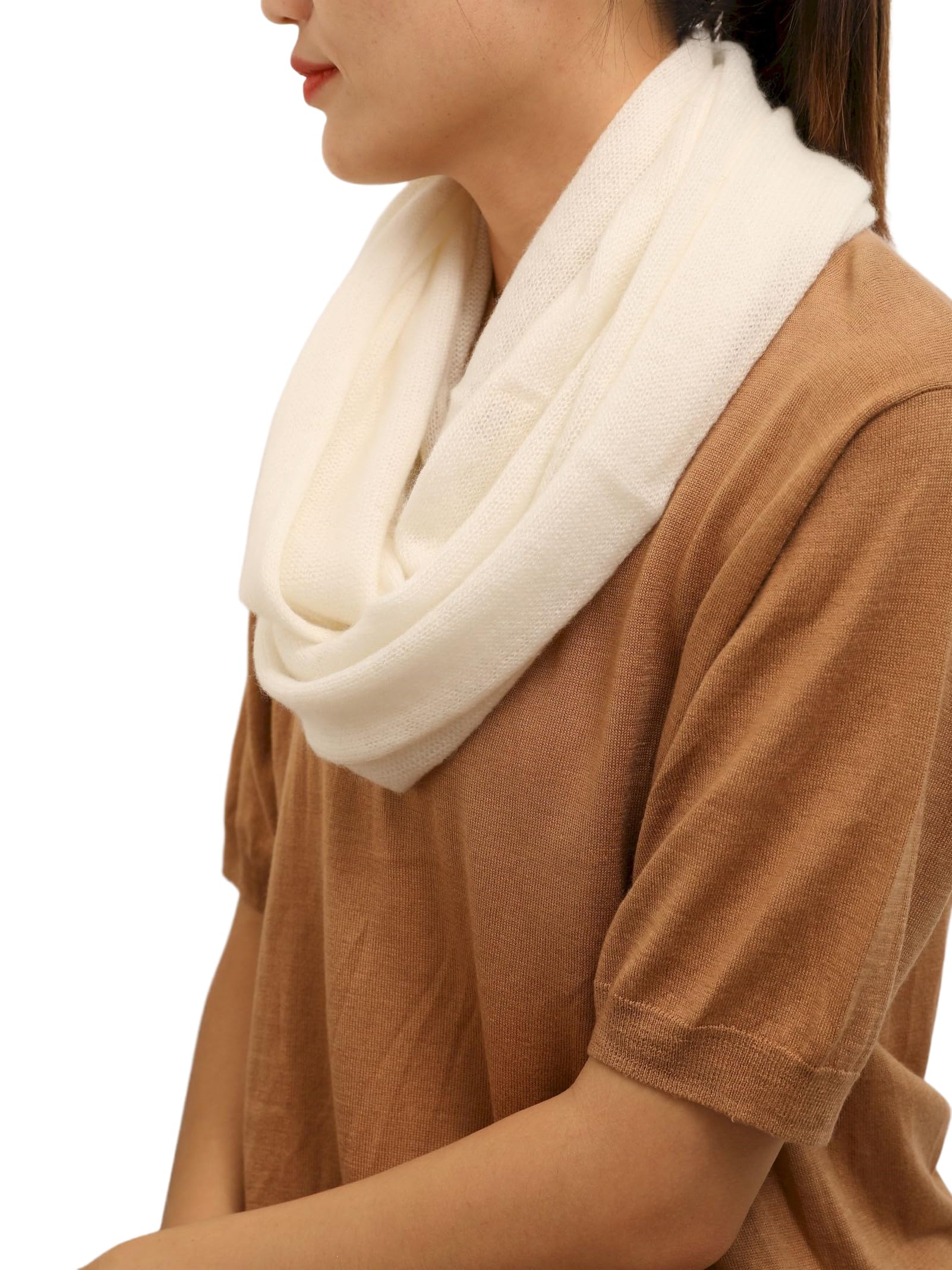 XL scaldacollo tubolare sciarpa ad anello donna di 100% Cachemire Lana Scialli tubolare Uomo collo di Cashmere Unisex