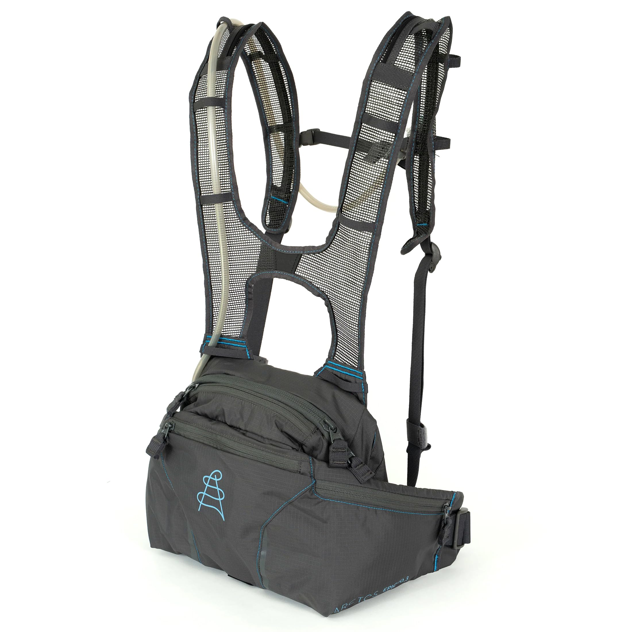 Mountain Bike Hydration Pack with Bladder - Arctos Lumbar MTB Hydration Backpack, Bounce-Free Lower Back Design, Includes Water Bladder
