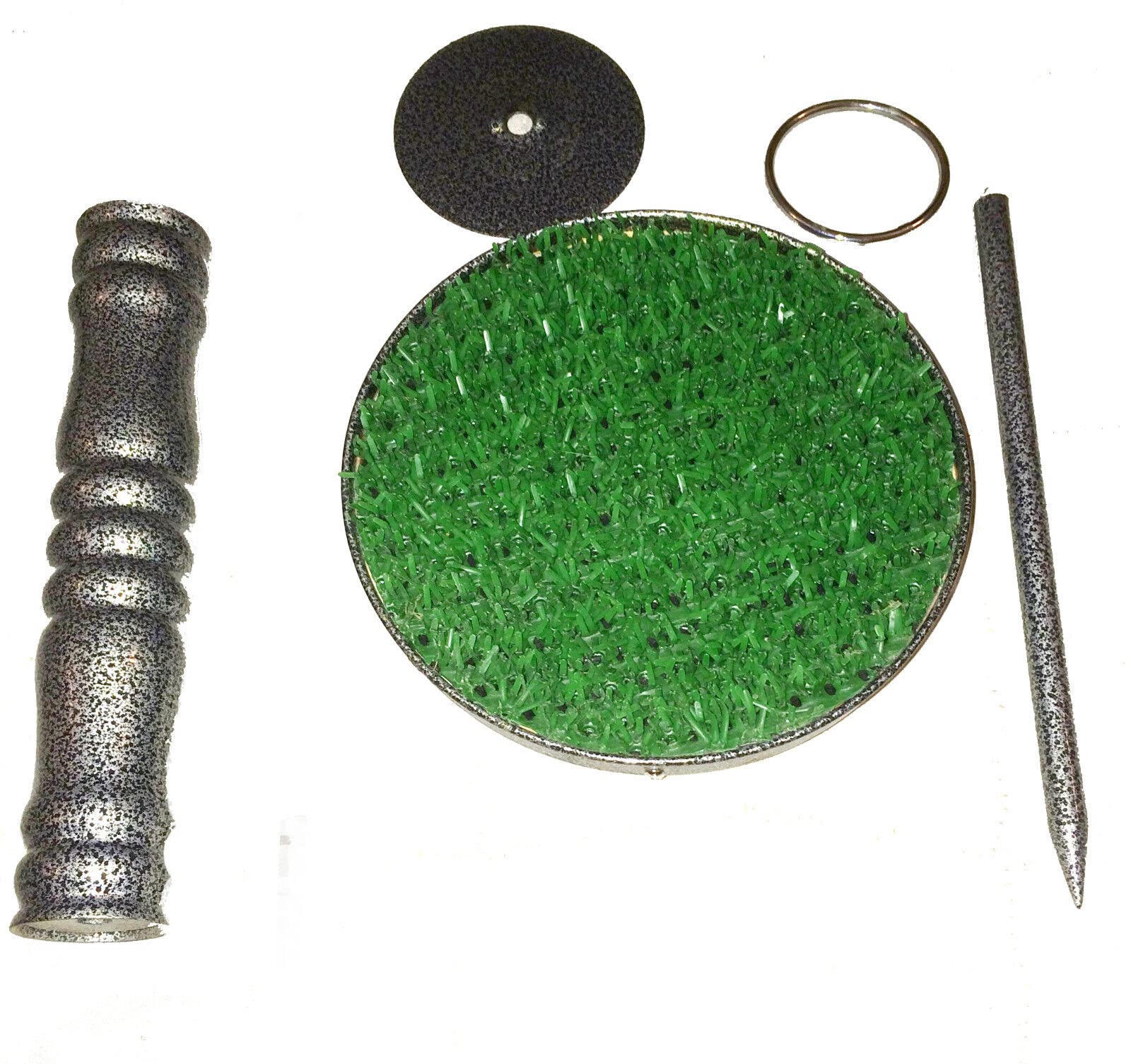 Falconry Bloc en Acier Inoxydable 20,3 cm Perchoir avec Football, Entièrement Portable
