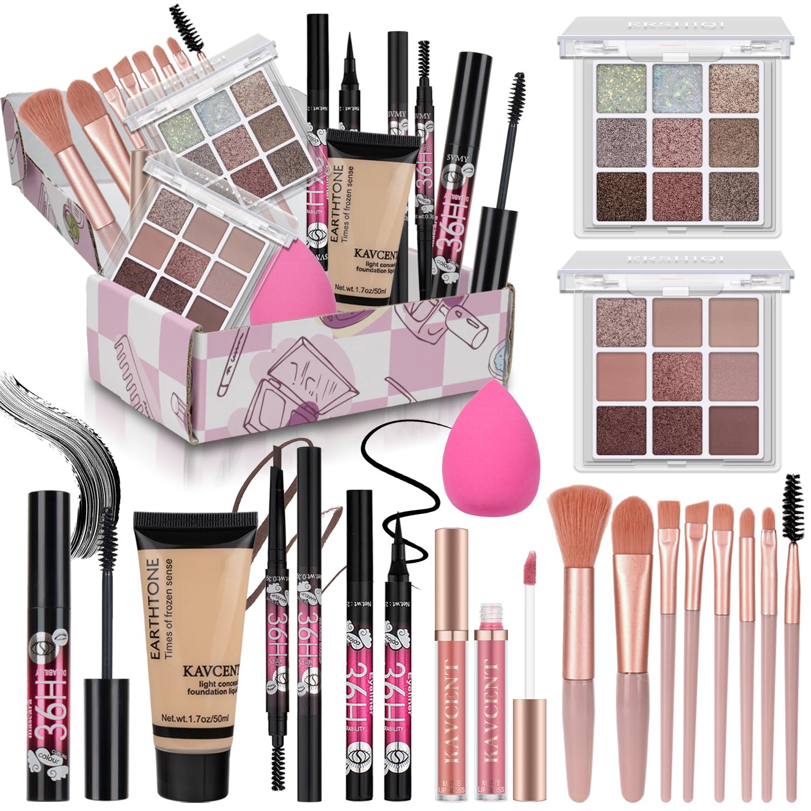 Makeup Set for Teens Makeup Kit for Women Full Kit Eyeshadow Palette Foundation Makeup Gift Set for Teen Girls Women Christmas Gifts Teenagers 13-15