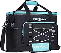 INSMEER Bolsa Térmica Grande À Prova De Vazamentos 60 Latas/40 Litros Refrigerador Isolado Lateral Macio Com Alça De Ombro