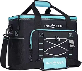 INSMEER Bolsa Térmica Grande À Prova De Vazamentos 60 Latas/40 Litros Refrigerador Isolado Lateral Macio Com Alça De Ombro