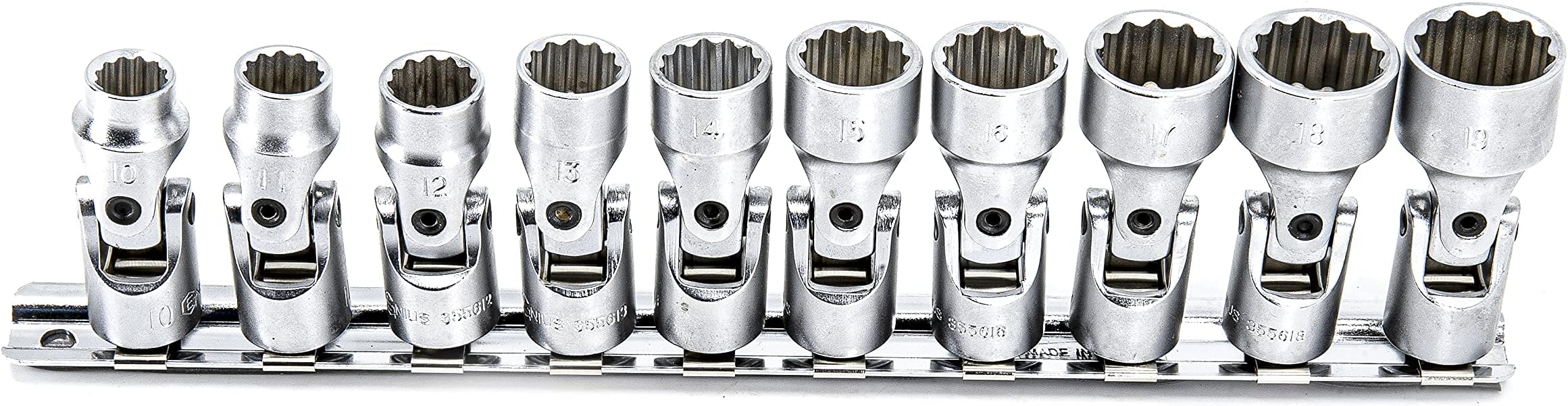 Genius 10 Piece 3/8 Dr. 3/8 Dr. Metric Universal Hand Socket Set GEN-US310 by Genius Tools