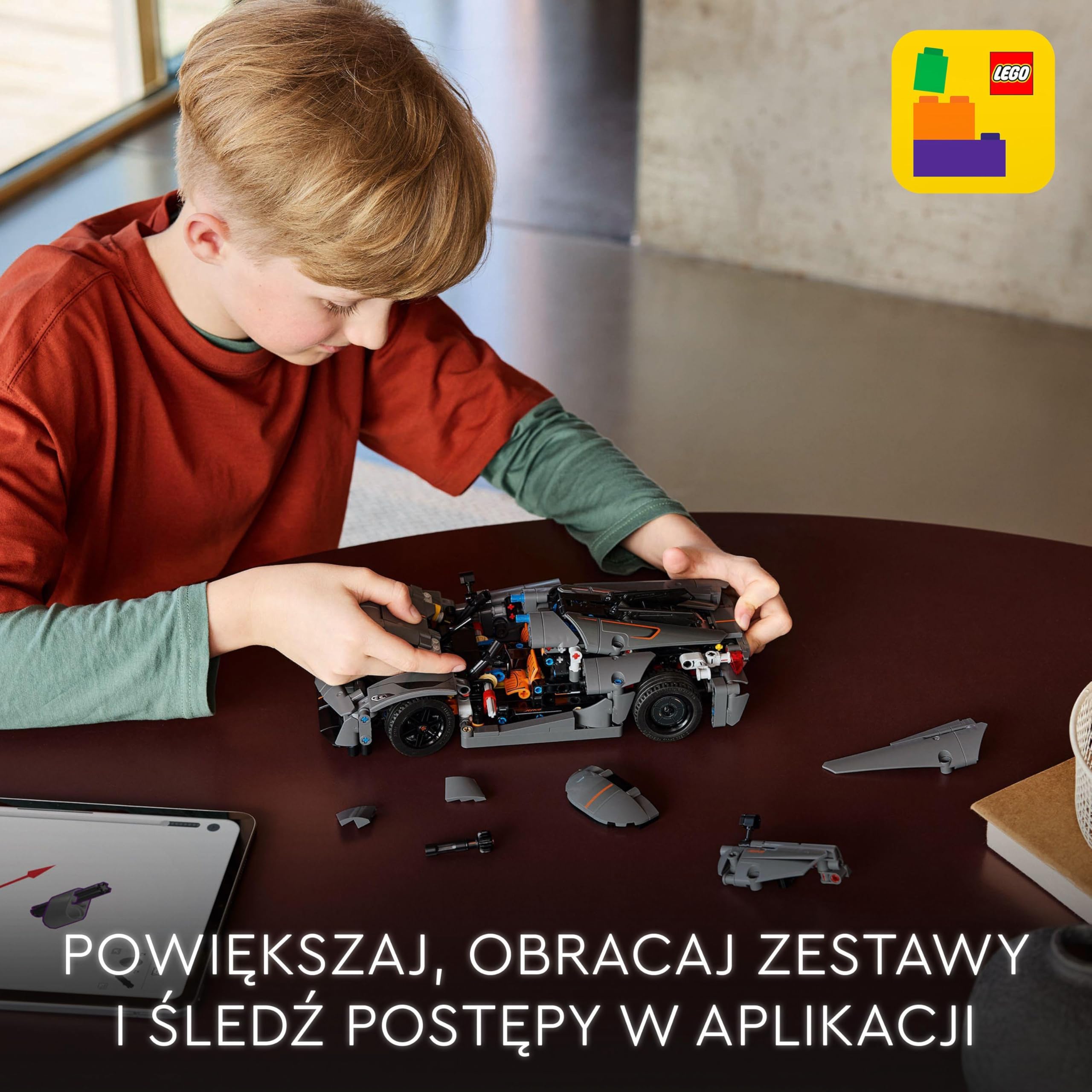 LEGO Technic Szary hipersamochód Koenigsegg Jesko Absolut 42173 | Model samochodu, klocki konstrukcyjne Technic dla dzieci, prezent dla fana motoryzacji 10+, 801 elementów