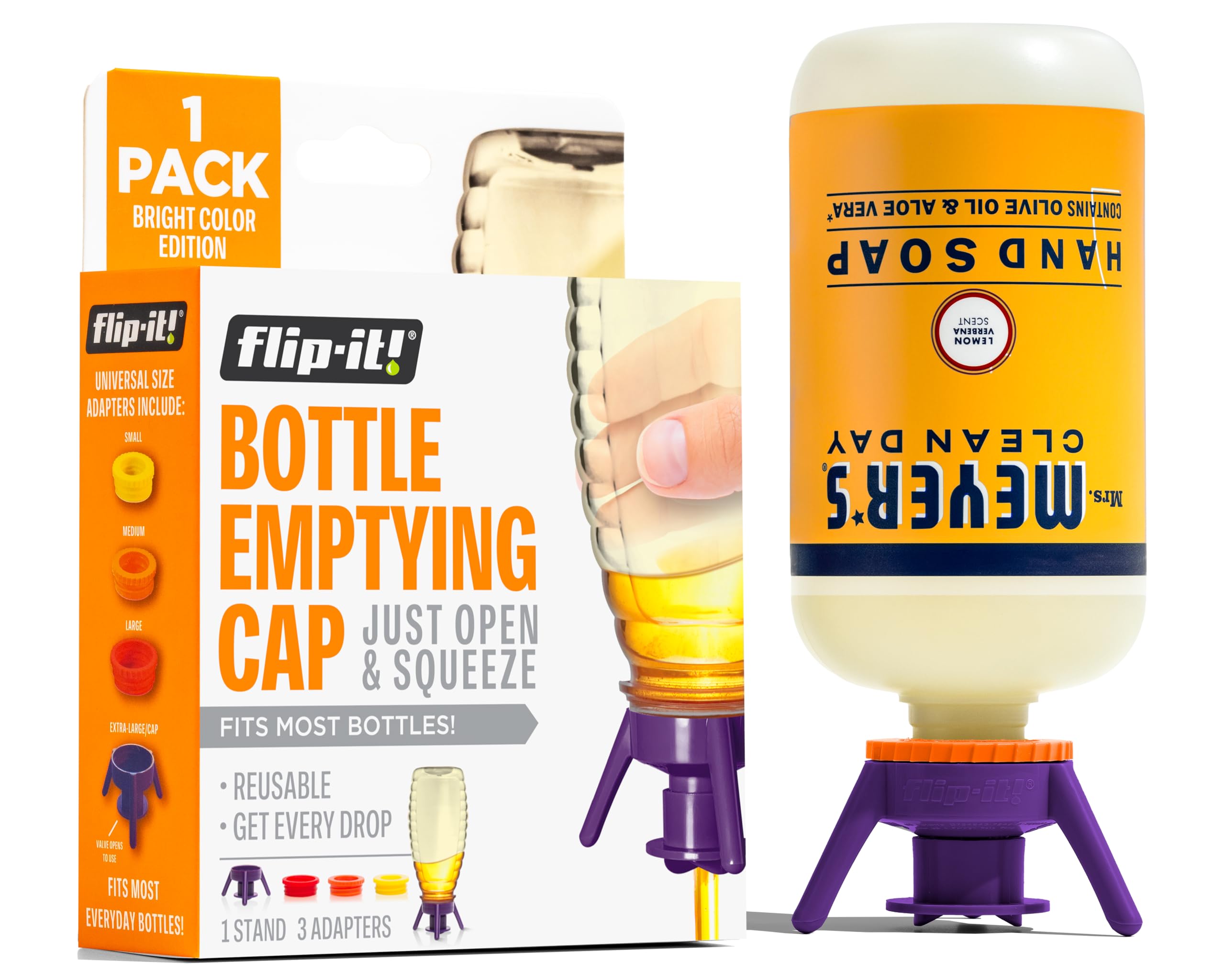 Flip-It! FL4X1APB Bottle Emptying Kit, Single Pack-Kitchen/All-Purpose, Plastic, Bright