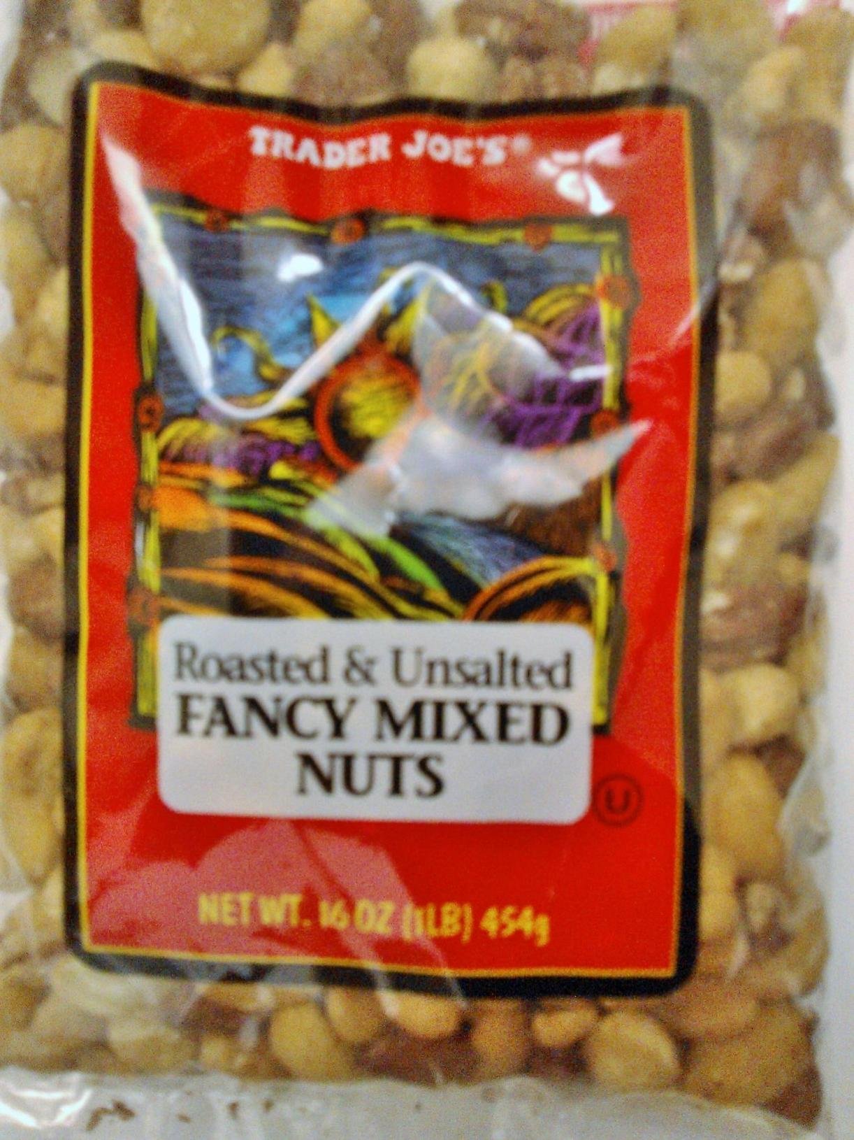 Trader Joe's Roasted & Unsalted Fancy Mixed Nuts 16 oz.