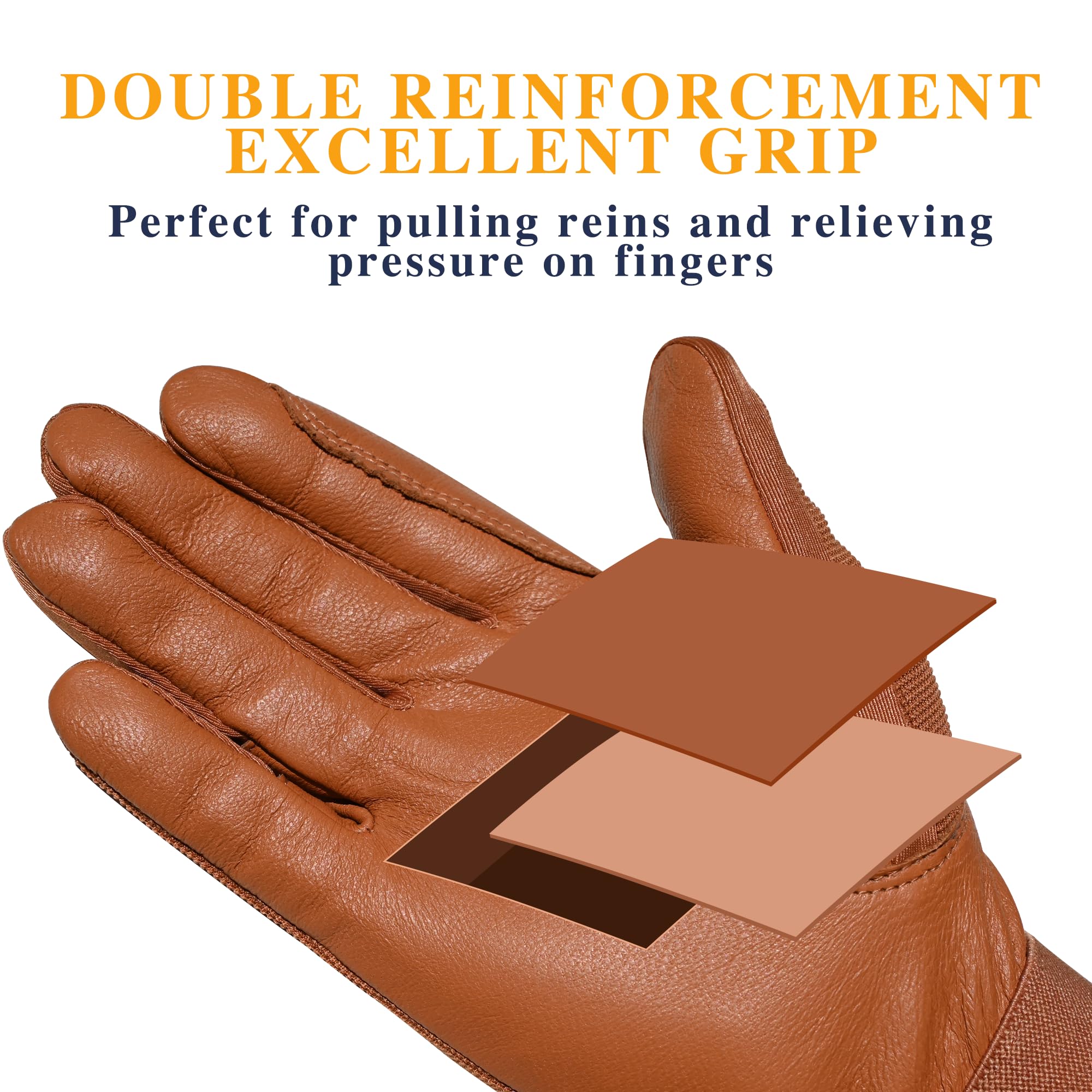 Guantes de equitación 100% de cuero aislados para mujer, guantes de equitación resistentes al viento para mujer, guantes de equitación transpirables para niñas, al aire libre, ciclismo
