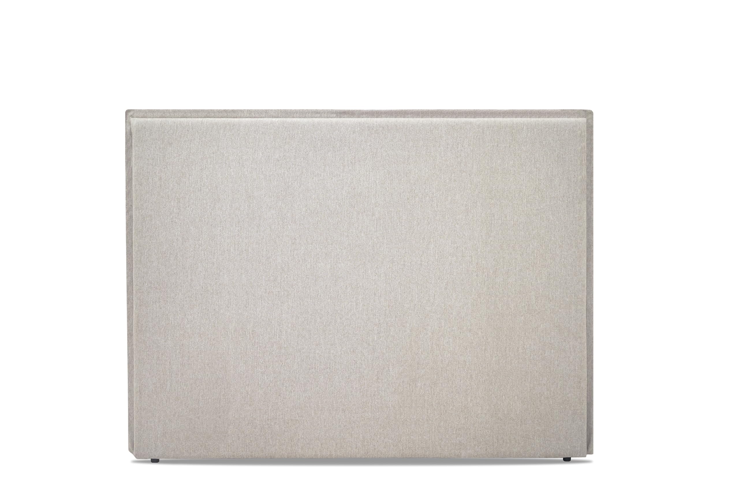 WIN REST Cabecero de Cama Duna Tapizado Lino Tela Antimanchas, Fibras Naturales, Tacto Fresco, Moderno y Elegante, Color Lino Natural, Cabecero 190X120 cm (Cama 180)