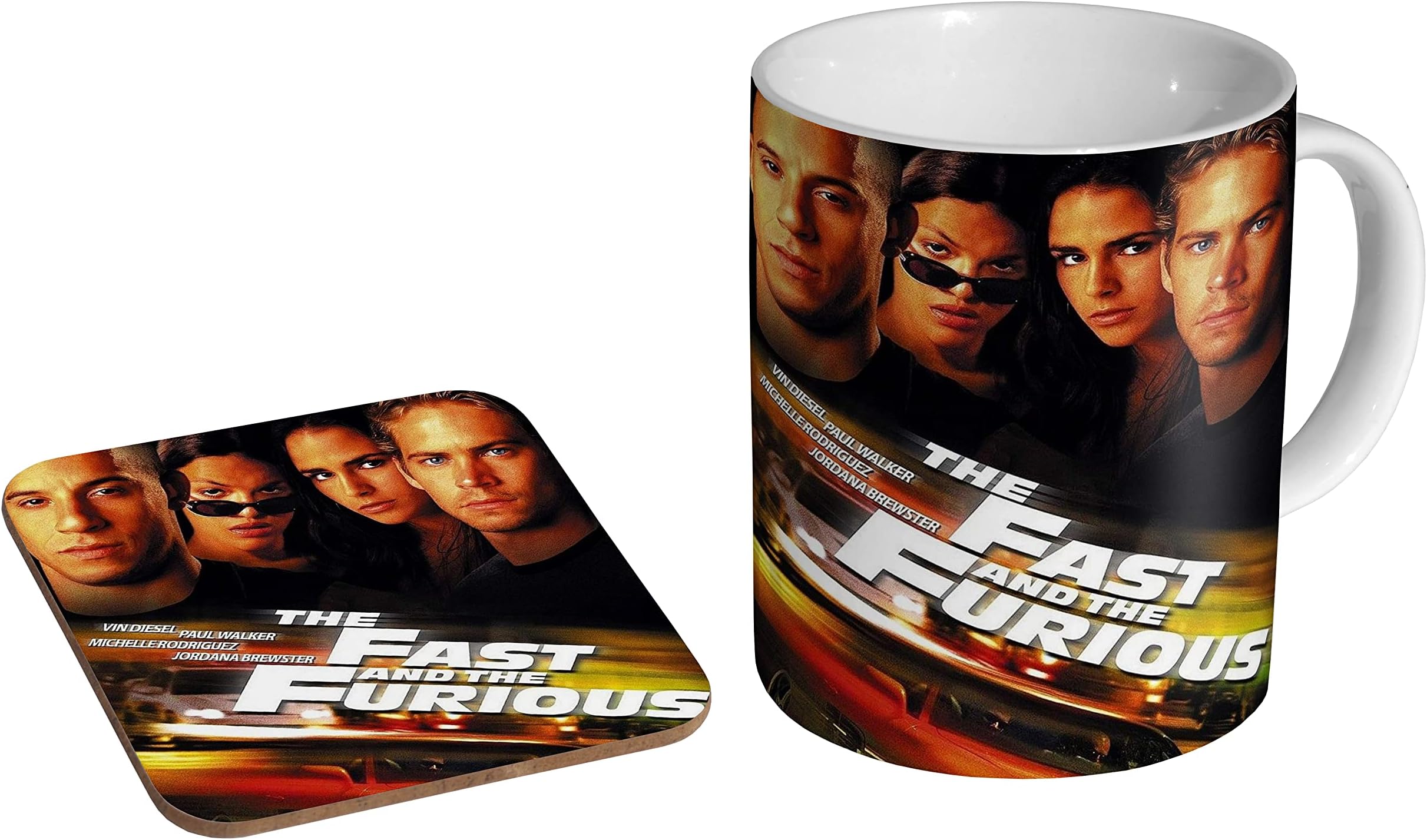 Profiles Fast and The Furious OG - Ceramic Coffee Mug + Coaster Gift Set, White