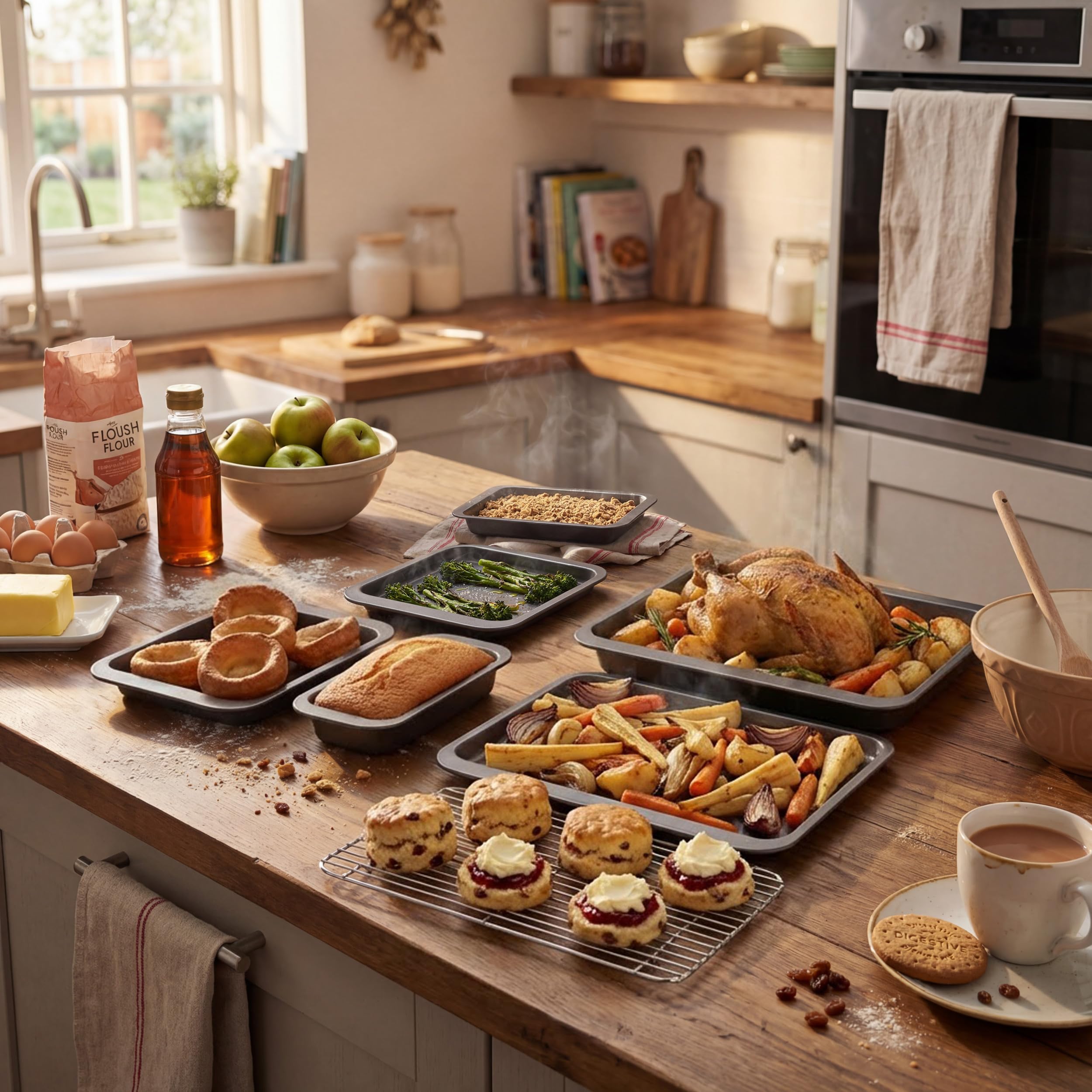 Russell Hobbs Zestaw do pieczenia 7 elem., stal węglowa nieprzywierająca