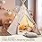 Kids Teepee Tent - Teepee Tent for Kids, Teepe for Toddlers 1-3 | TP Tent Indoor 100% Cotton Canvas Tipi Tents - Child TP for Play and Imagination