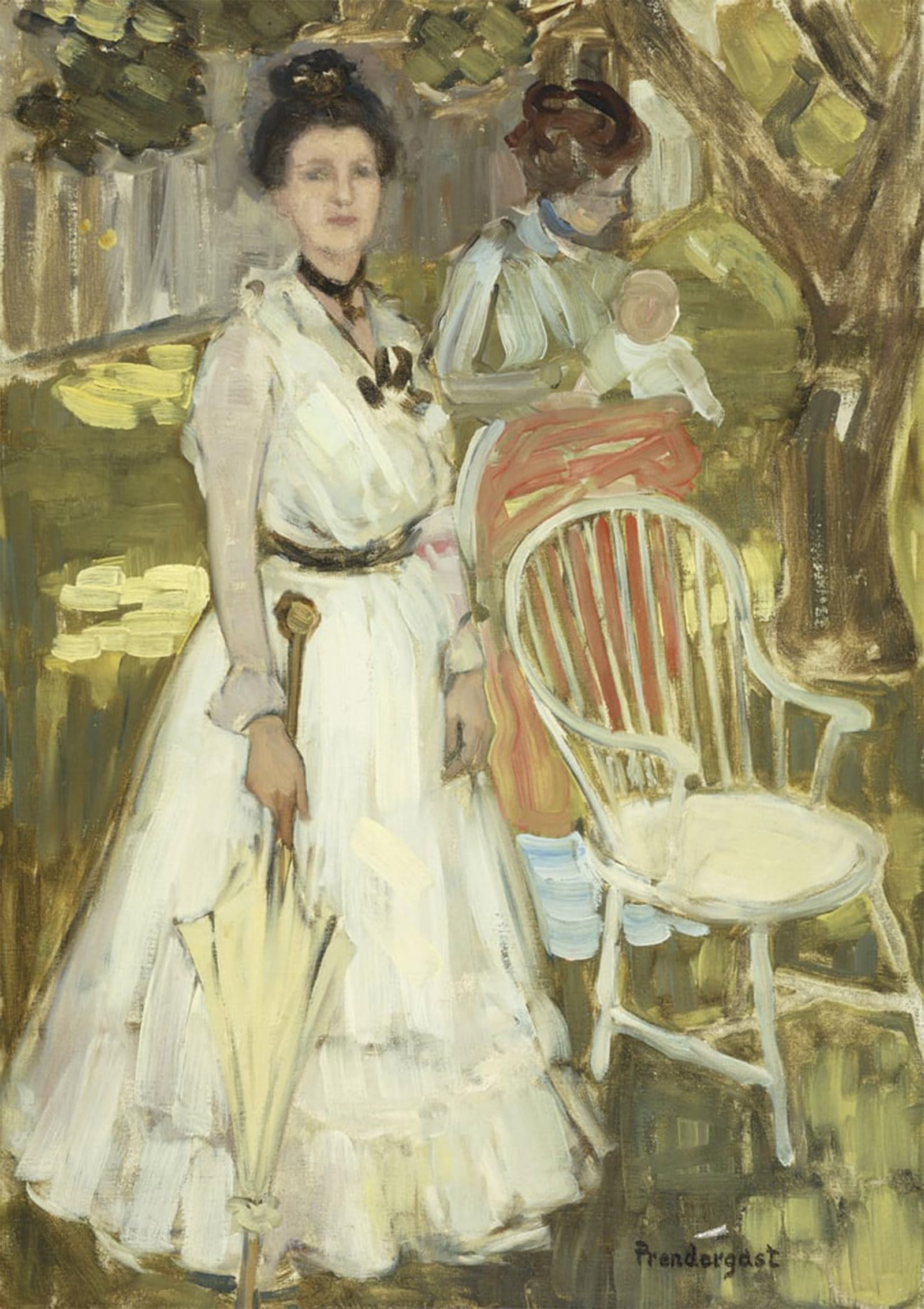 ARTXLXXBN Famous Painting Canvas Artwork Graffiti Print Portrait of Mrs by Maurice Brazil Prendergast Portrait Canvas Image for Home Decor 60x90cm