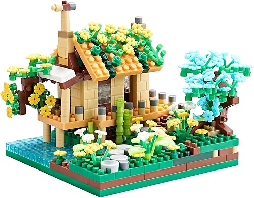 Vista 8 de Architecture Port Cabin Building Set Kit de modelo y regalo para niños y adultos, minibloques de 600 piezas con 2 figuras Cabina de puerto