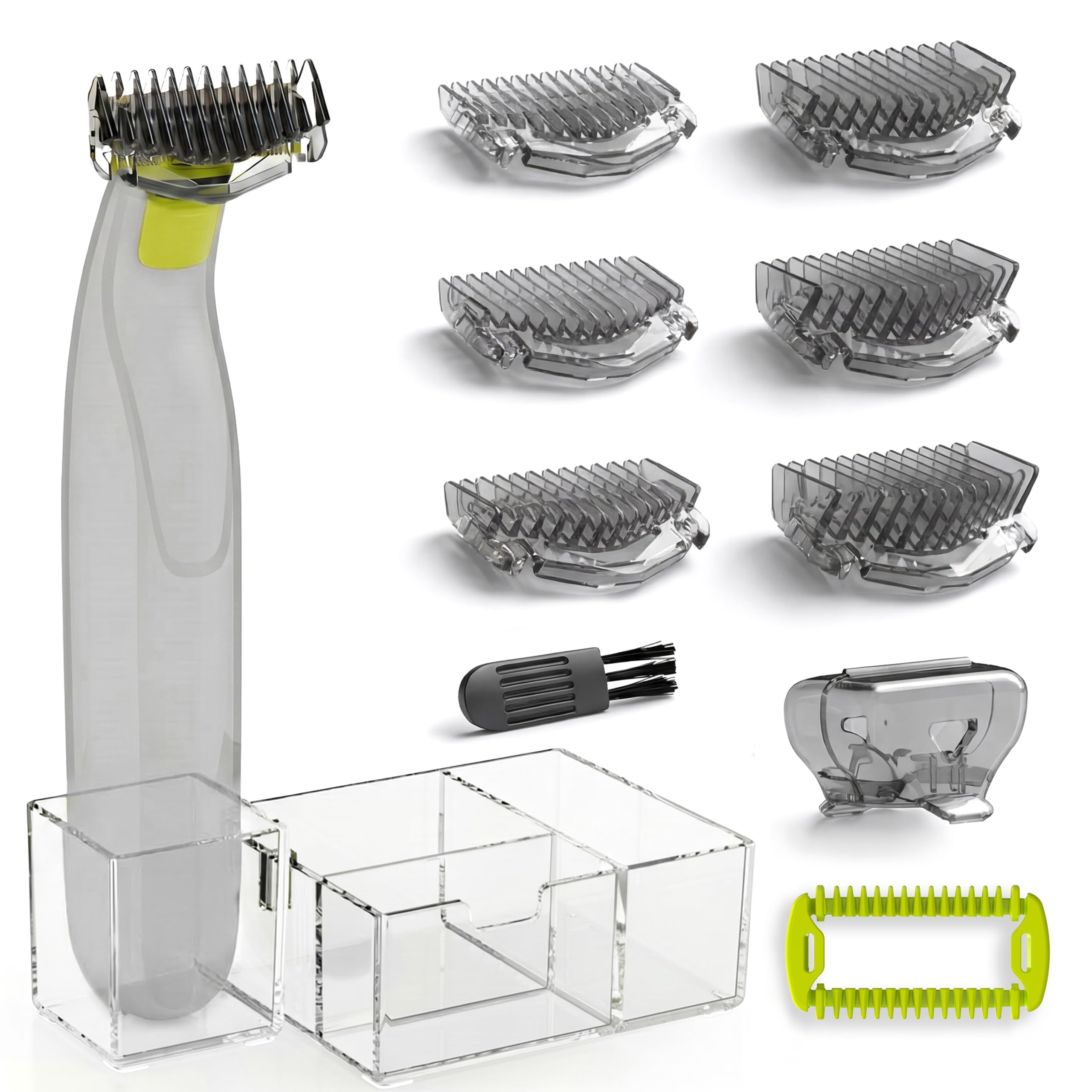 Guards Kit Plus for Philips Norelco OneBlade, with 1–6mm Guide Combs (6 Sizes), Replacement Body Comb, Protective Cap and Organizer Stand-image-37