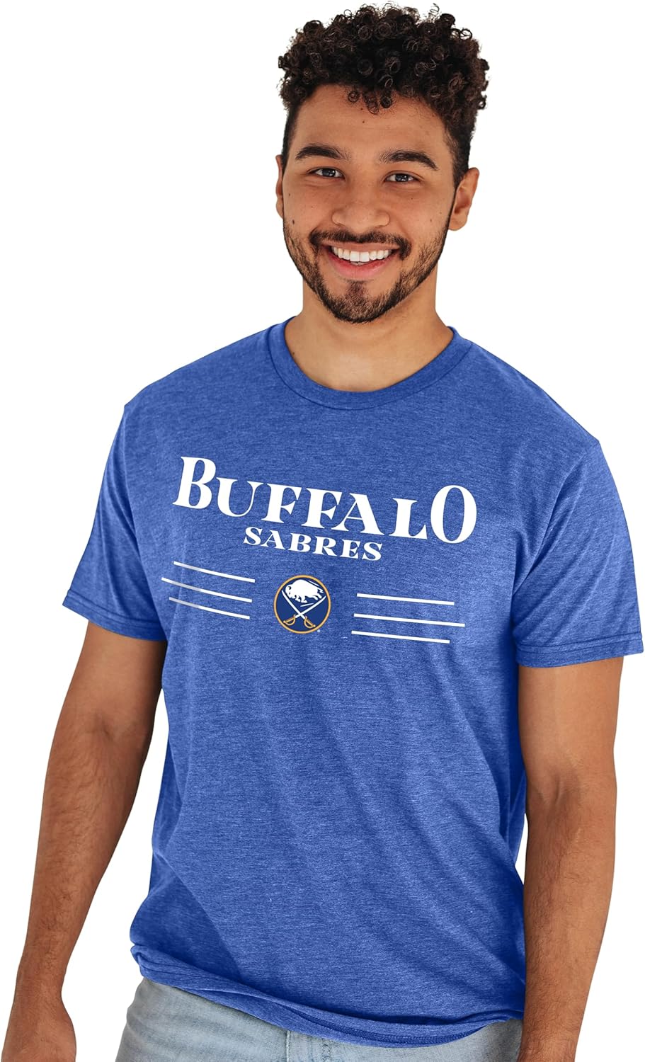 Blue 84 NHL Officially Licensed Bi-Blend T-Shirt Heathered Team Color