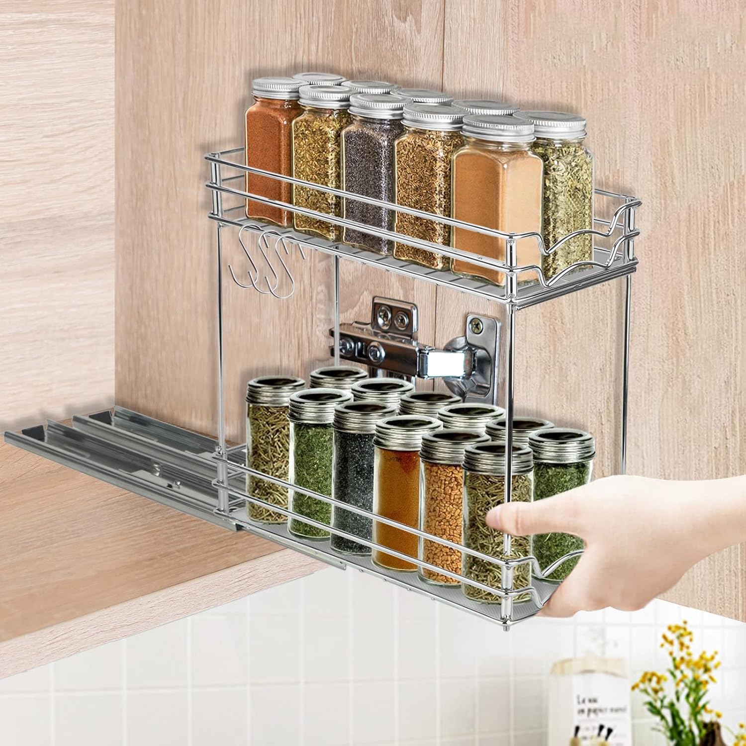 Buy Pull Out Spice Rack Organizer for Slide Out Spice Rack