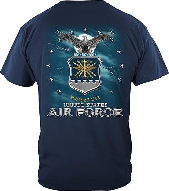 Collections Etc Patriotic Bold Insignia U.S. Military Branch T-Shirt