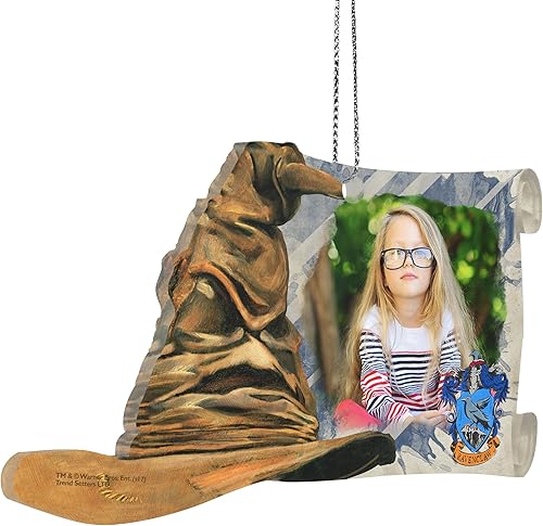 Miniatura 5 de Trend Setters Sombrero clasificador de Harry Potter, Ravenclaw personalizado, sube tu propia foto, accesorio de impresión colgante de acrílico con