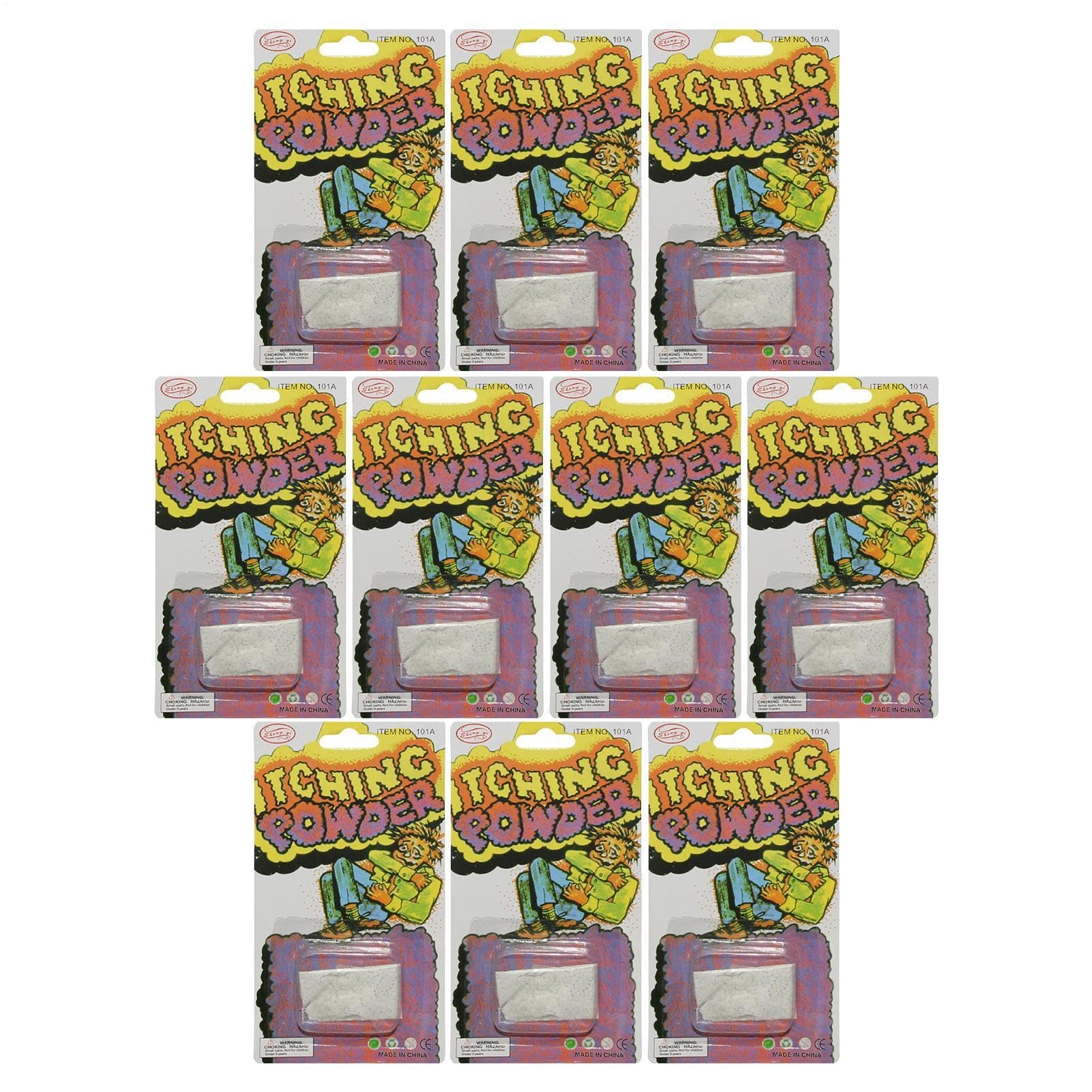 Prank Itching Powder – 10 Pack Safe Itchy Powder Gag Pranks For Adults & Kids, Fun April Fools' Day, Halloween & Party Joke Props