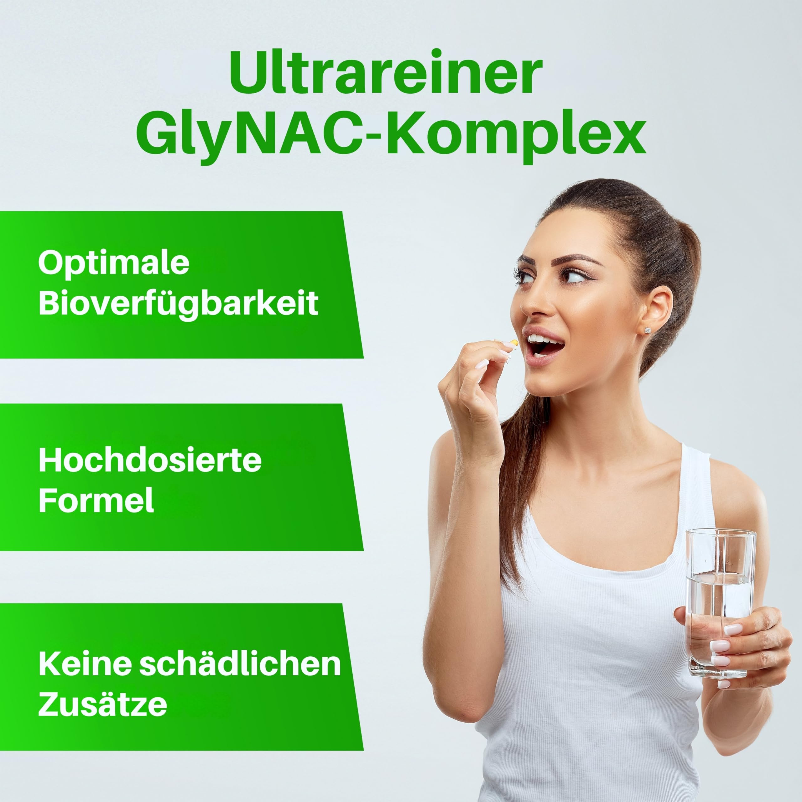 GlyNAC 1000 mg – 500 mg Glycin + 500 mg NAC – 120 vegane Kapseln für Glutathion, Energie & gesundes Altern