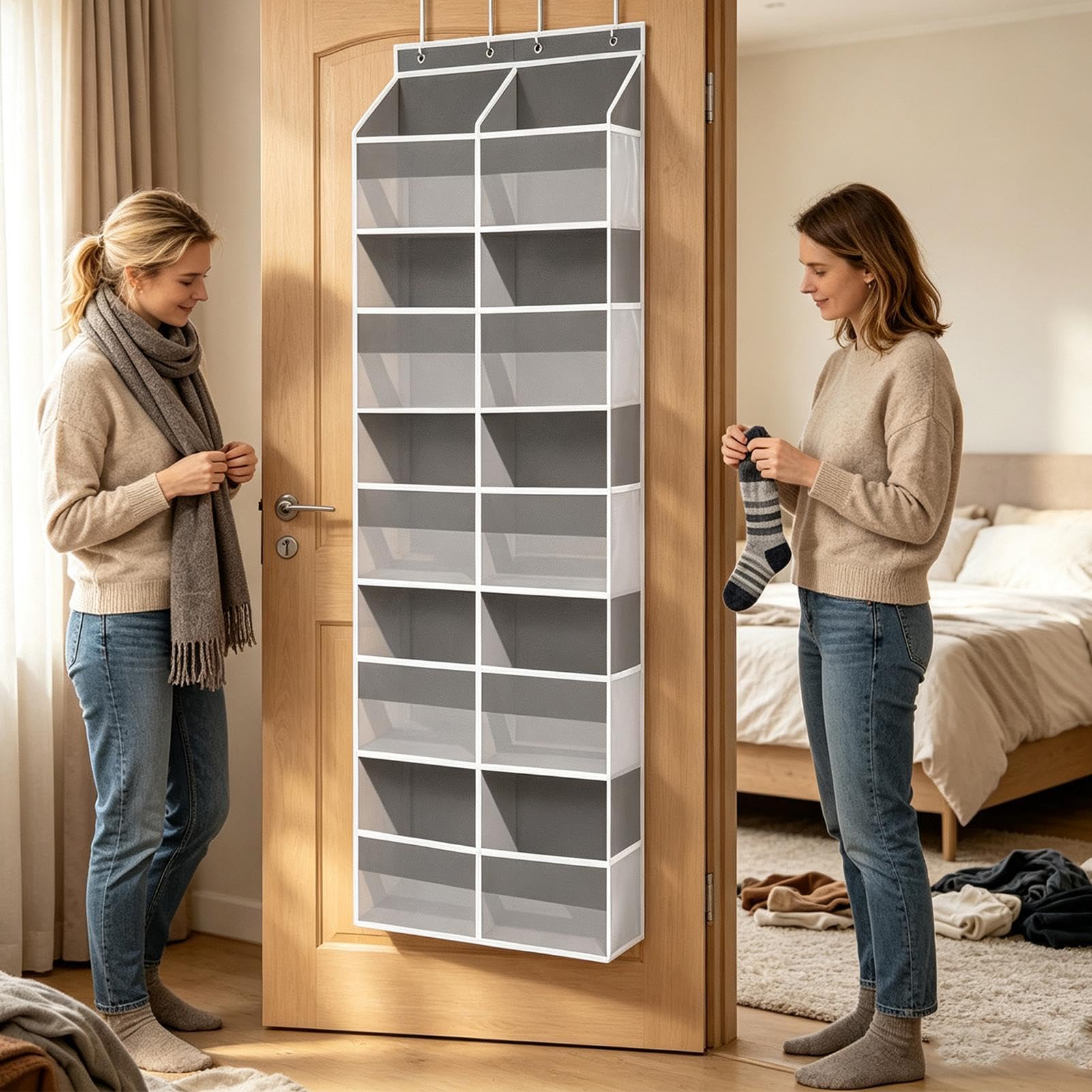 Organizador Para Puerta Estante Tela Multibolsillo sin Taladro