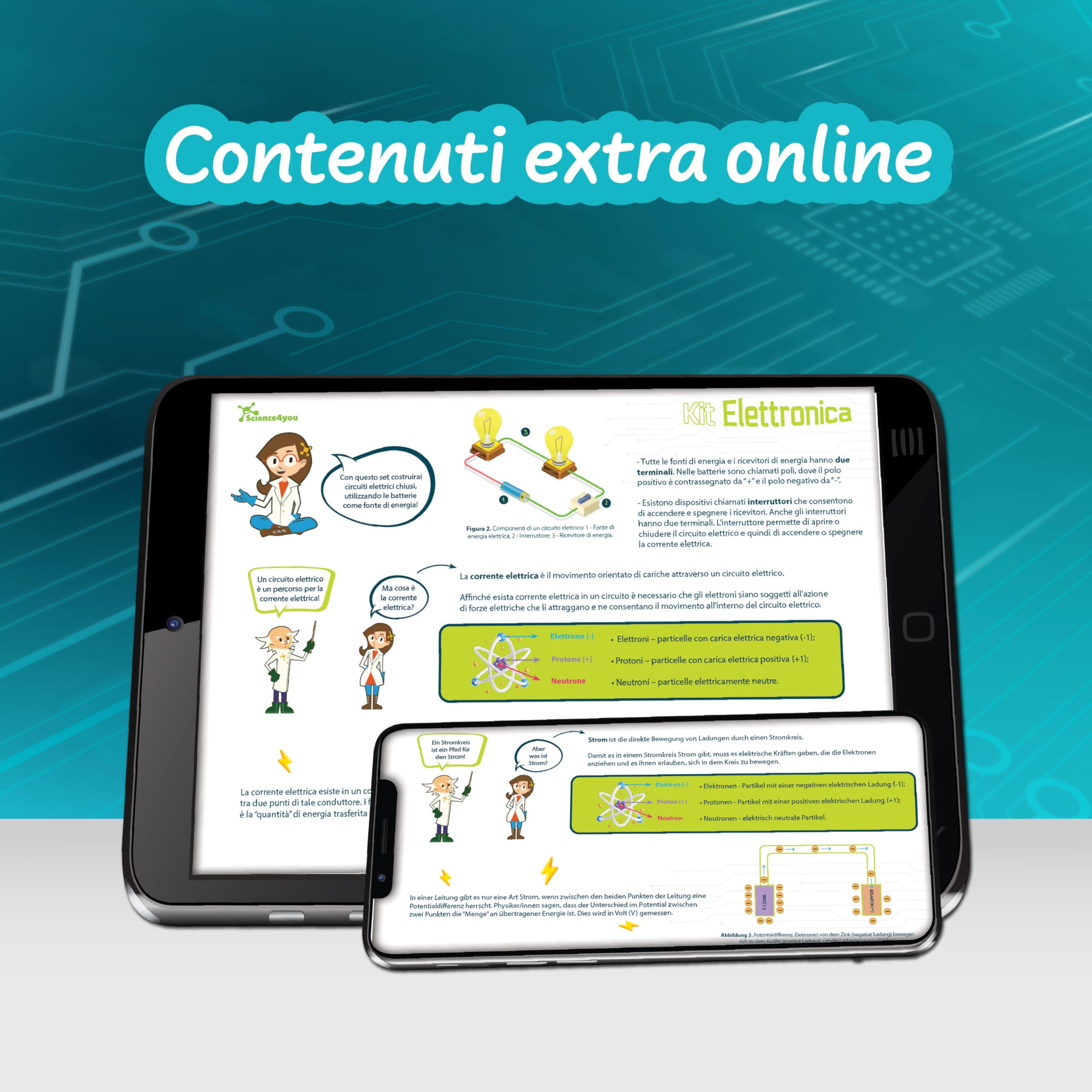 Science4you Kit di Elettronica per Bambini – Set di Circuiti, Kit Robotico, 60 Esperimenti con Motore incluso, Giocattoli Stem, Giocattoli Elettronici ed Educativi per Bambini e Bambine di 8 9 10 11+