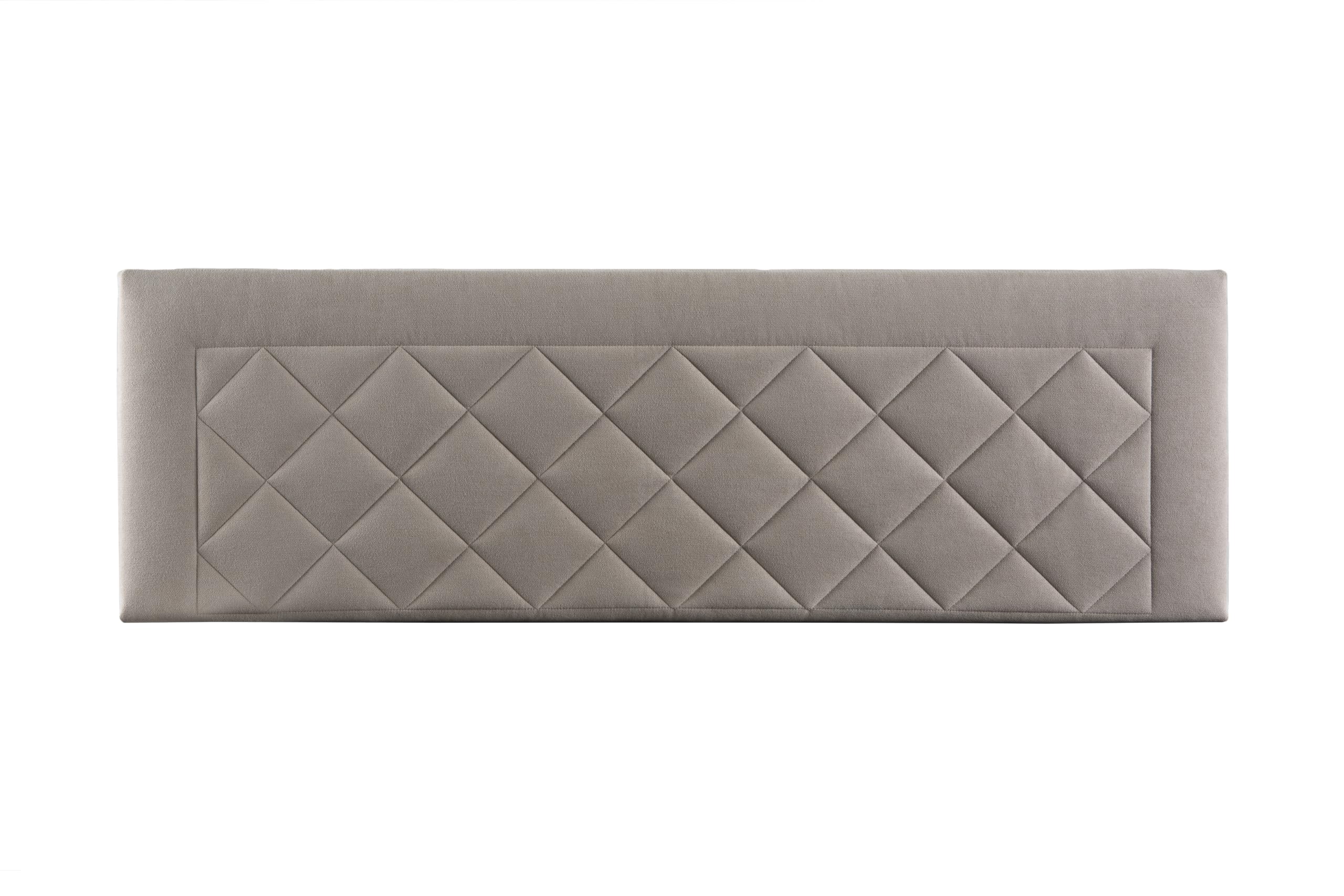 Cabecero Tapizado para Cama 135 Cm Domus | Anclaje a Pared | Cabezal Acolchado | Microfibra AquaClean Beige (145 x 50 x 7 cm)