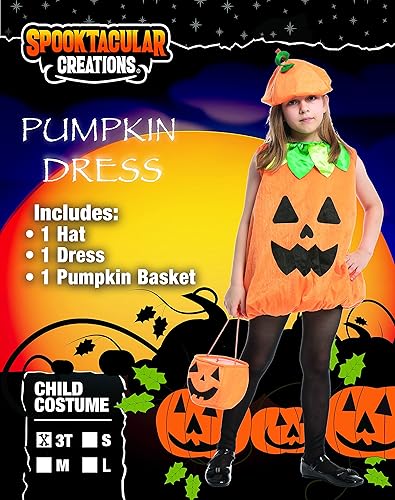 Miniatura 4 de Spooktacular Creations Juego de disfraz de calabaza para niña de Halloween, lindo disfraz de calabaza para niños y niñas