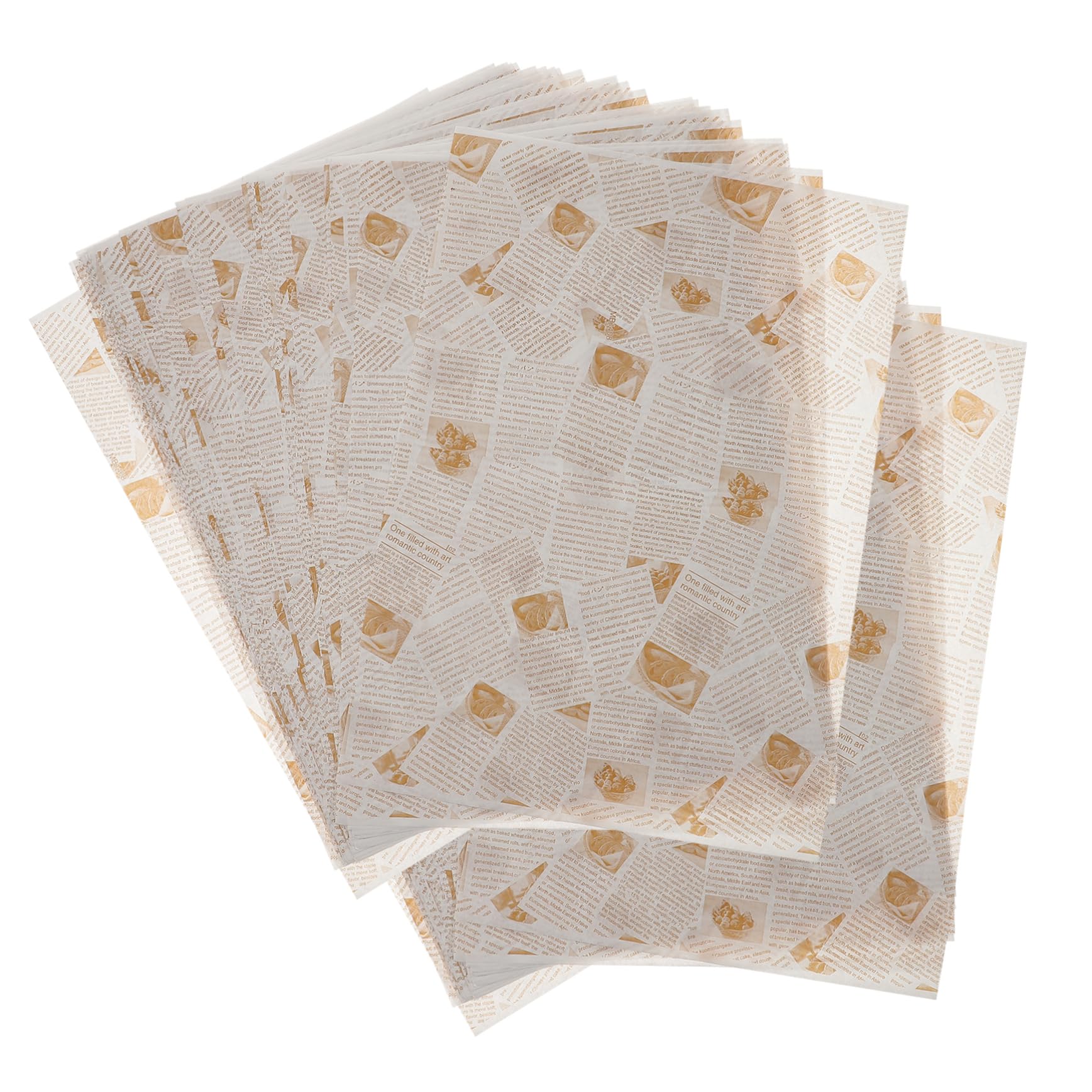 Unomor Snack Mat Paper 100 Sheets Food Paper for Party Oil Food Baking Kitchen