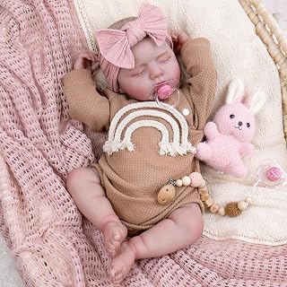 Aori Lifelike Reborn Baby Dolls Girl - Realistic Newborn Sleeping Baby with Flexible Limbs, Weighted Soft Body Reborn Doll Set with Outfit for Kids 3+, Parents, Elderly and Collectors