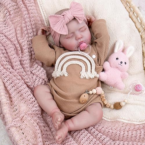 Aori Realistic Reborn Baby Dolls - Real Life Like Newborn Baby Doll with Flexible Limbs, Weighted Soft Body Real Looking Reborn Doll Set with Outfit for Kids 3+, Parents, Elderly and Collectors